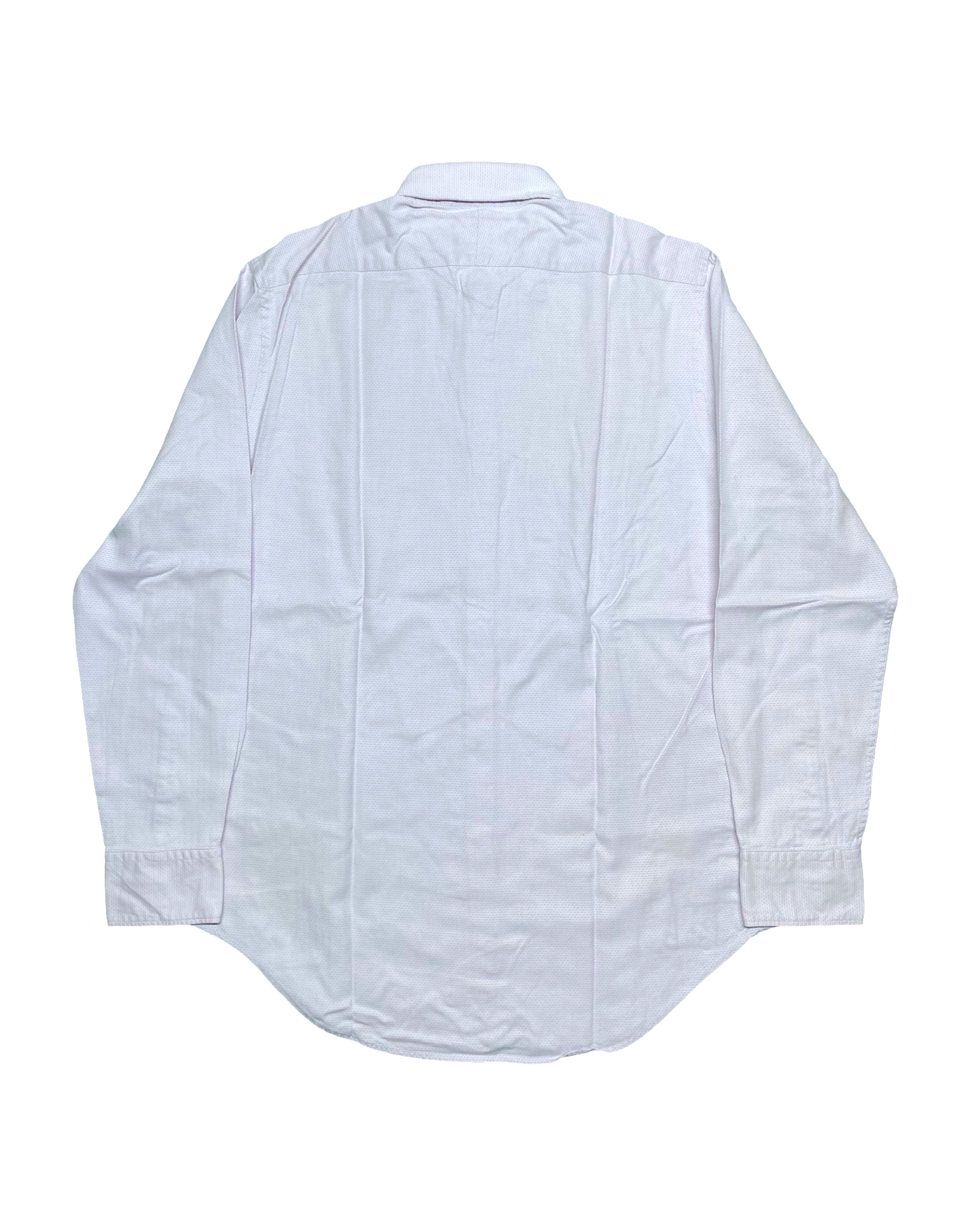T.M. Lewin Pink Micro-Pattern Fitted Shirt | Chest 21” | Medium