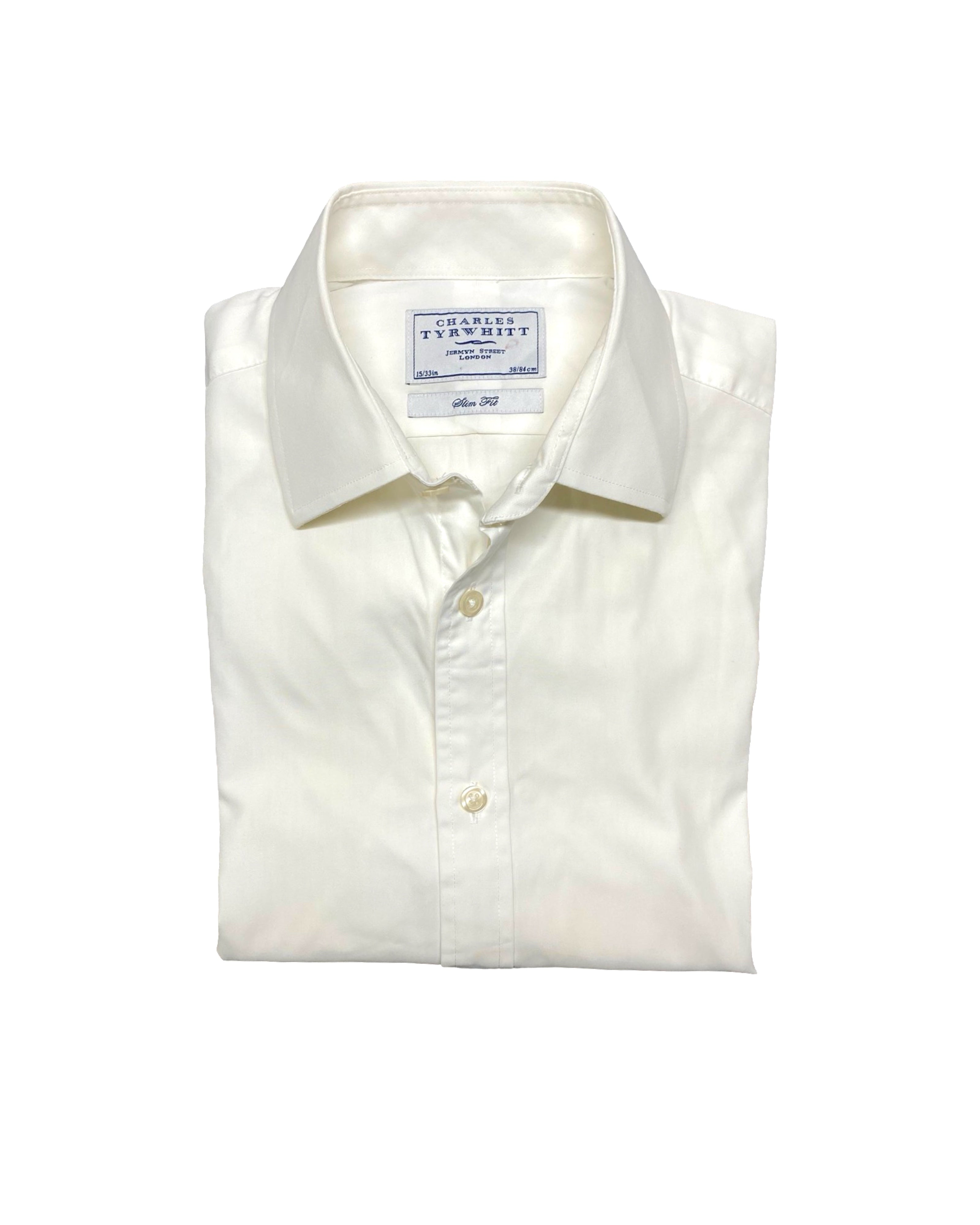 Charles Tyrwhitt White Slim Fit Shirt | Chest 20.5” | Medium
