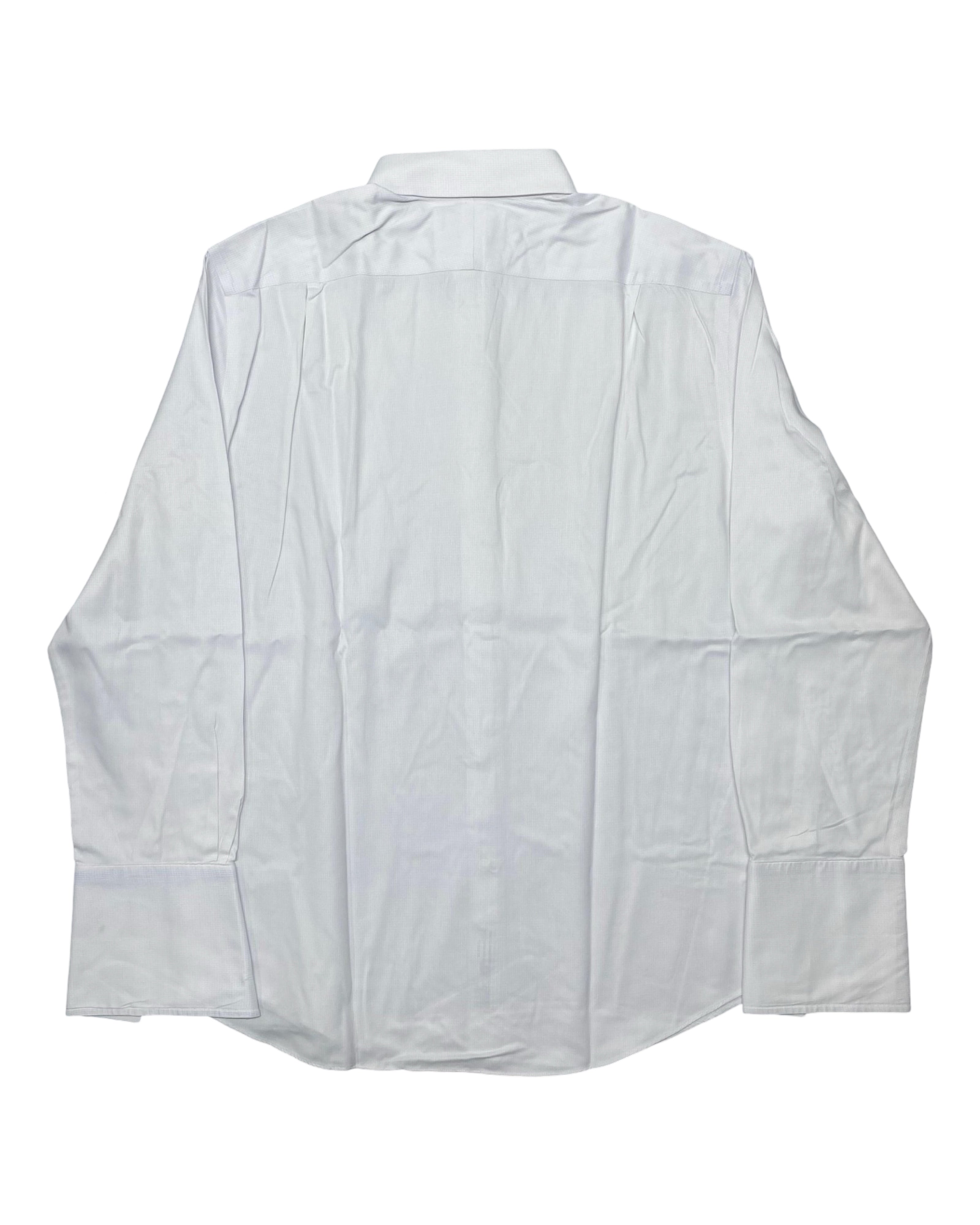 Charles Tyrwhitt White Micro-Check Shirt | Chest 23” | Large