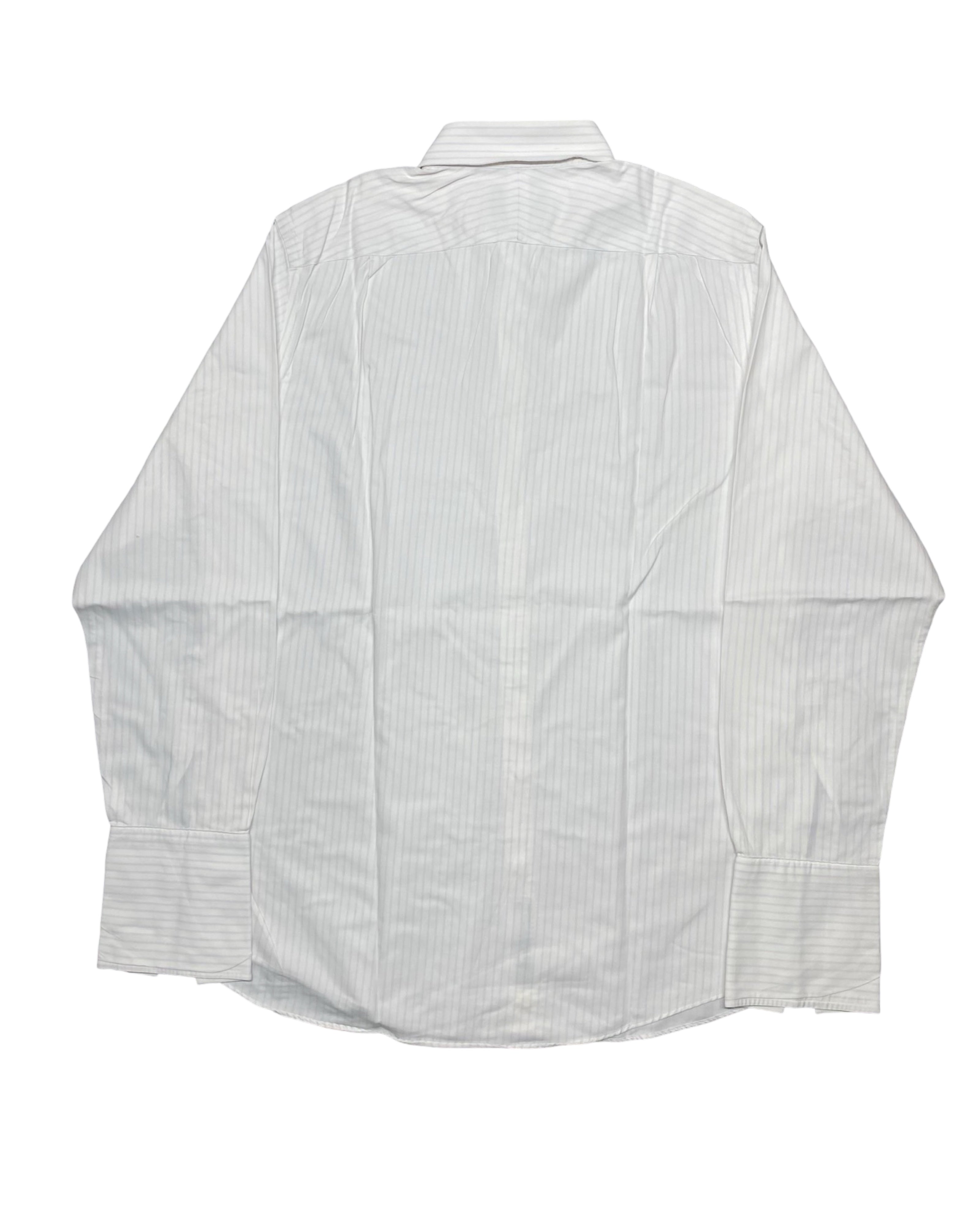 Charles Tyrwhitt White Stripe Shirt | Chest 23” | Large