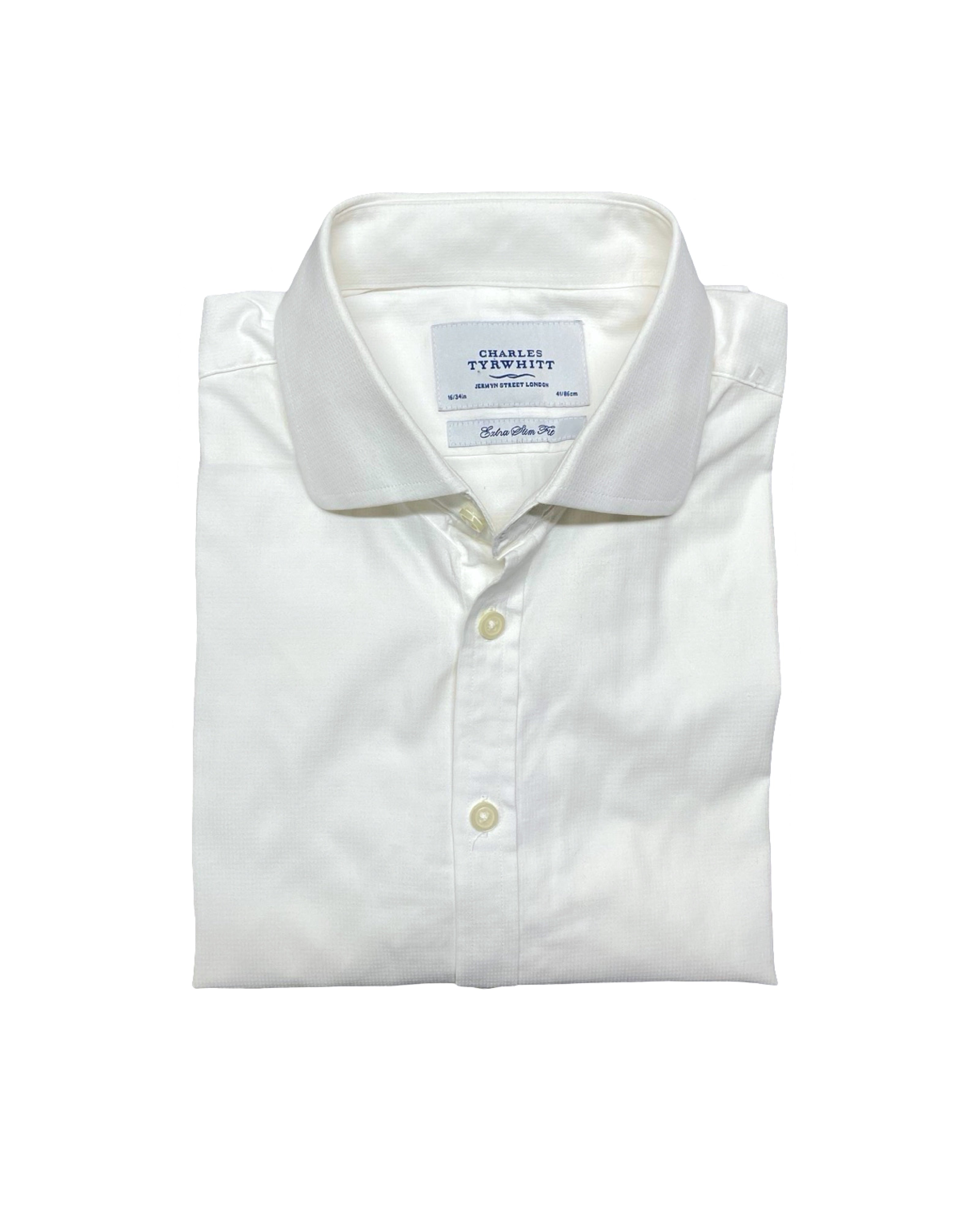 Charles Tyrwhitt White Extra Slim Fit Shirt | Chest 21” | Medium
