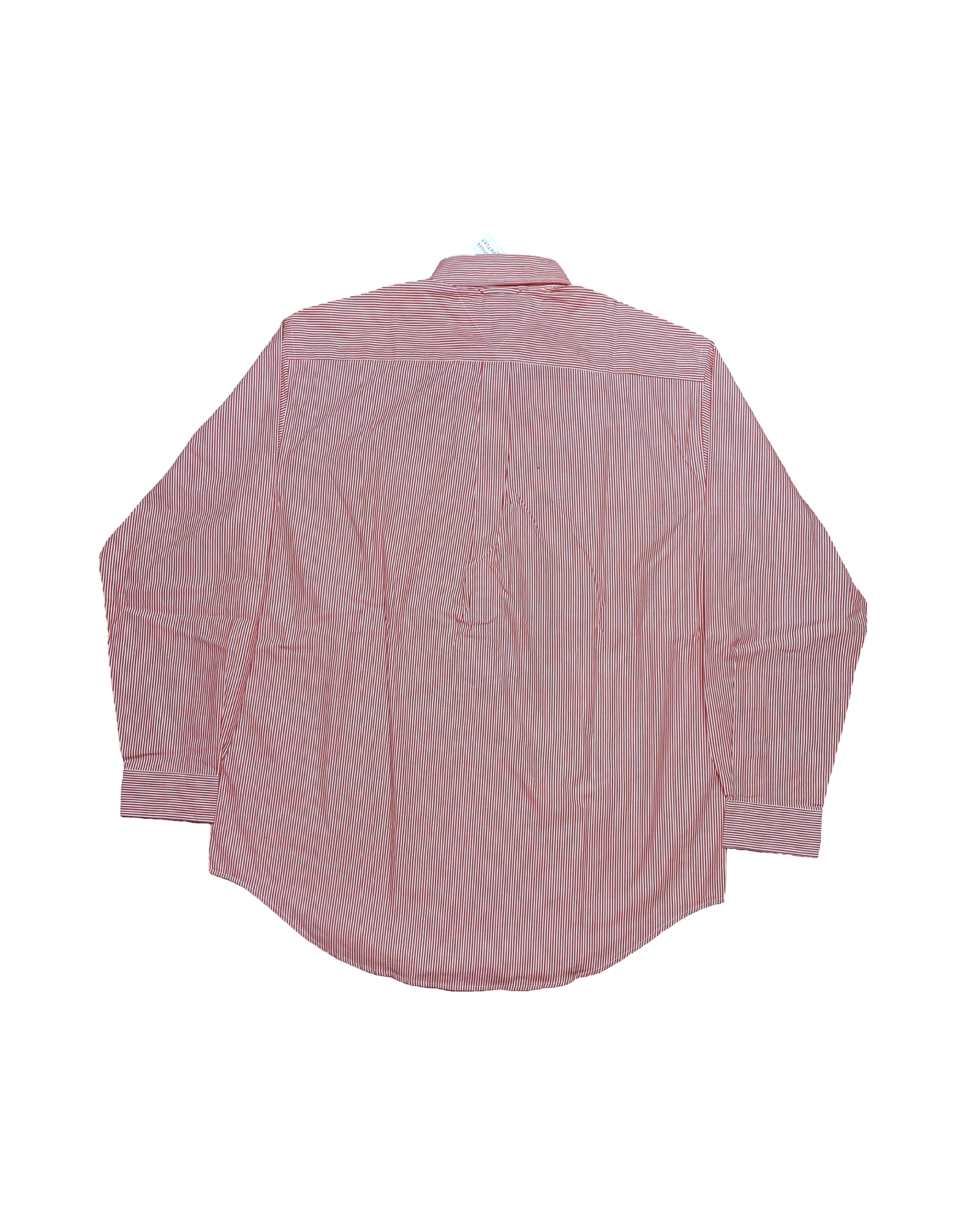 Tommy Hilfiger Red & White Striped Button-Up Shirt | Size Large | Chest 25”