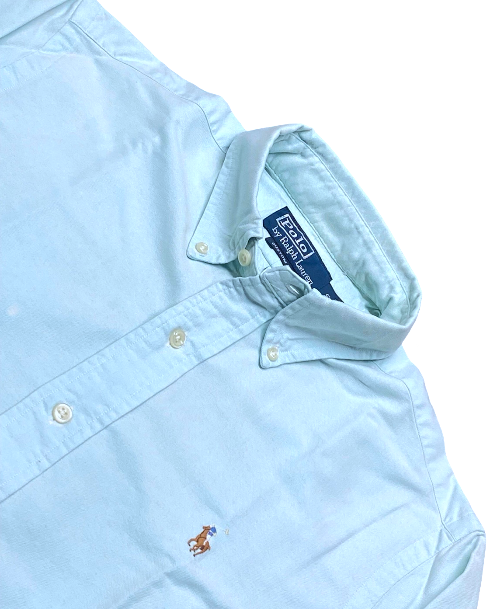 Ralph Lauren Aqua Blue Button-Up Shirt | Size Medium | Chest 21”