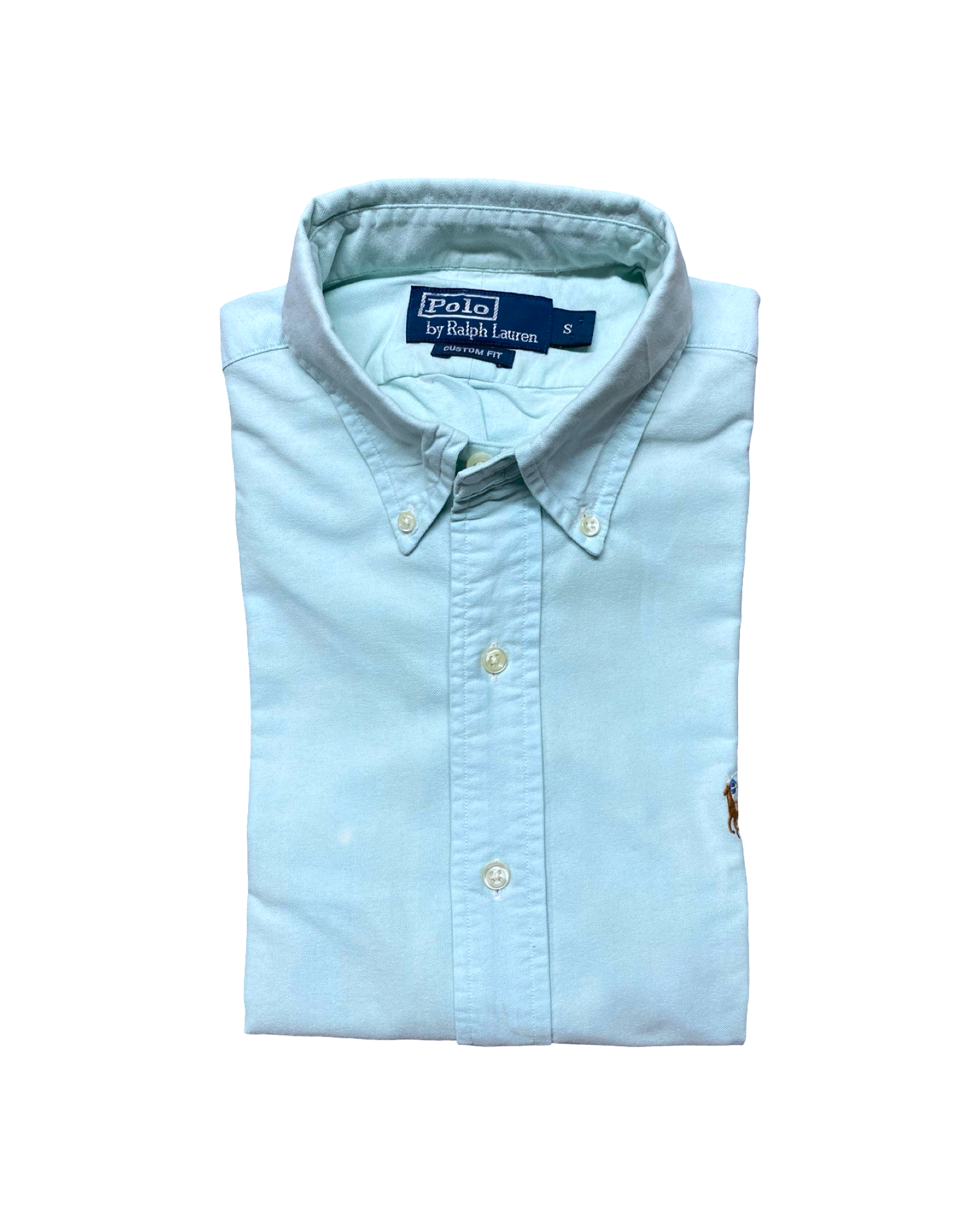 Ralph Lauren Aqua Blue Button-Up Shirt | Size Medium | Chest 21”