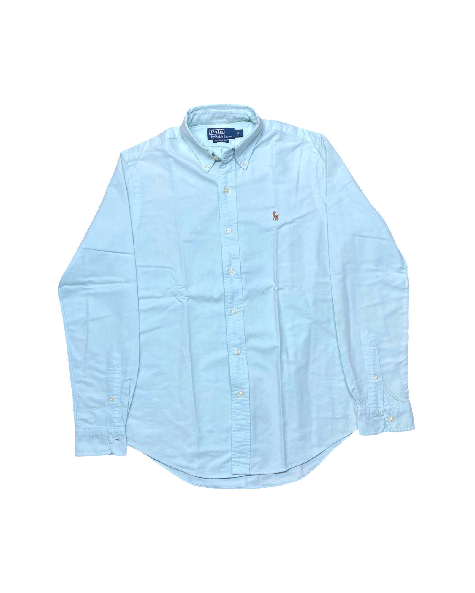 Ralph Lauren Aqua Blue Button-Up Shirt | Size Medium | Chest 21”