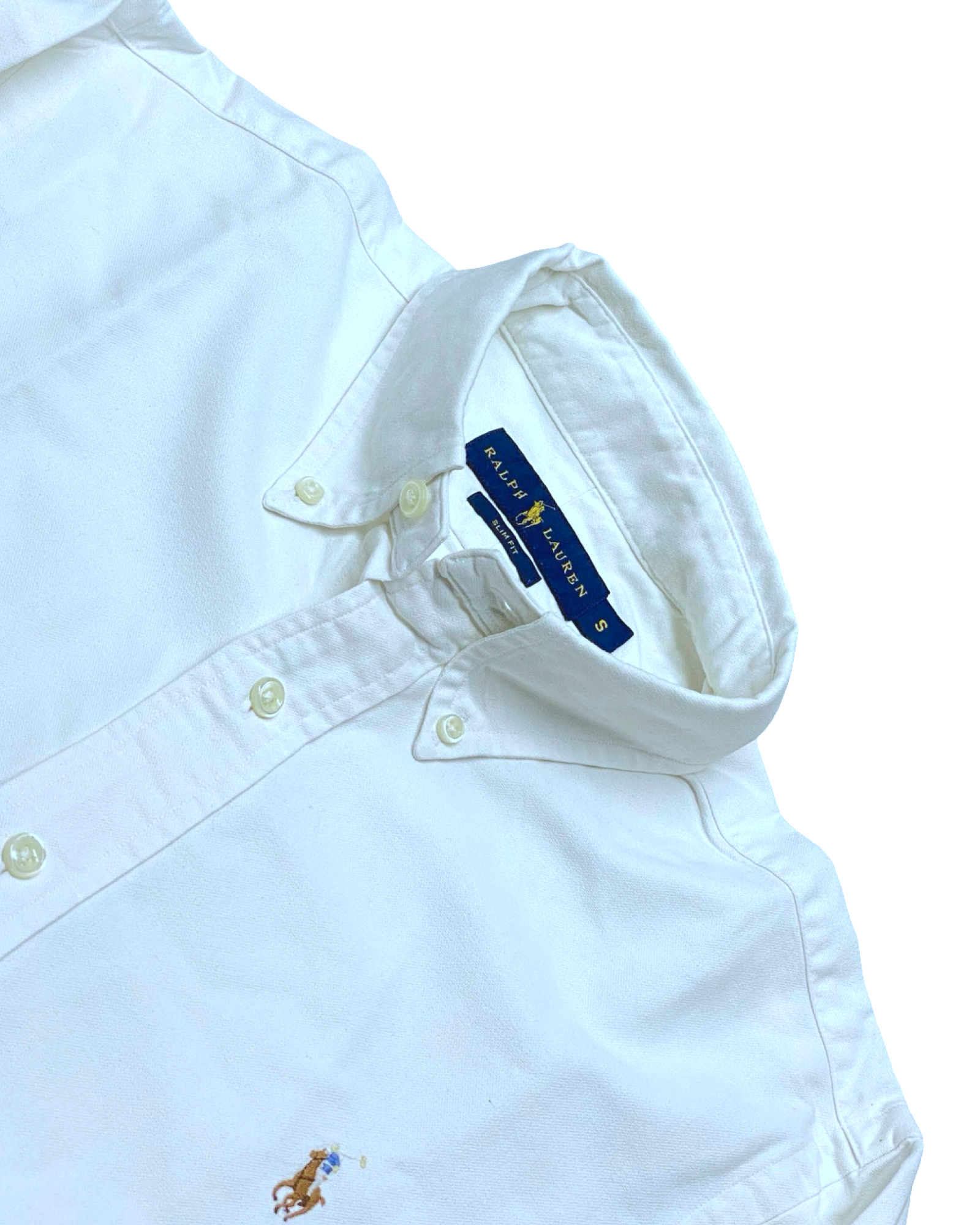 Polo Ralph Lauren White Button-Up Shirt | Size S | Chest 20”