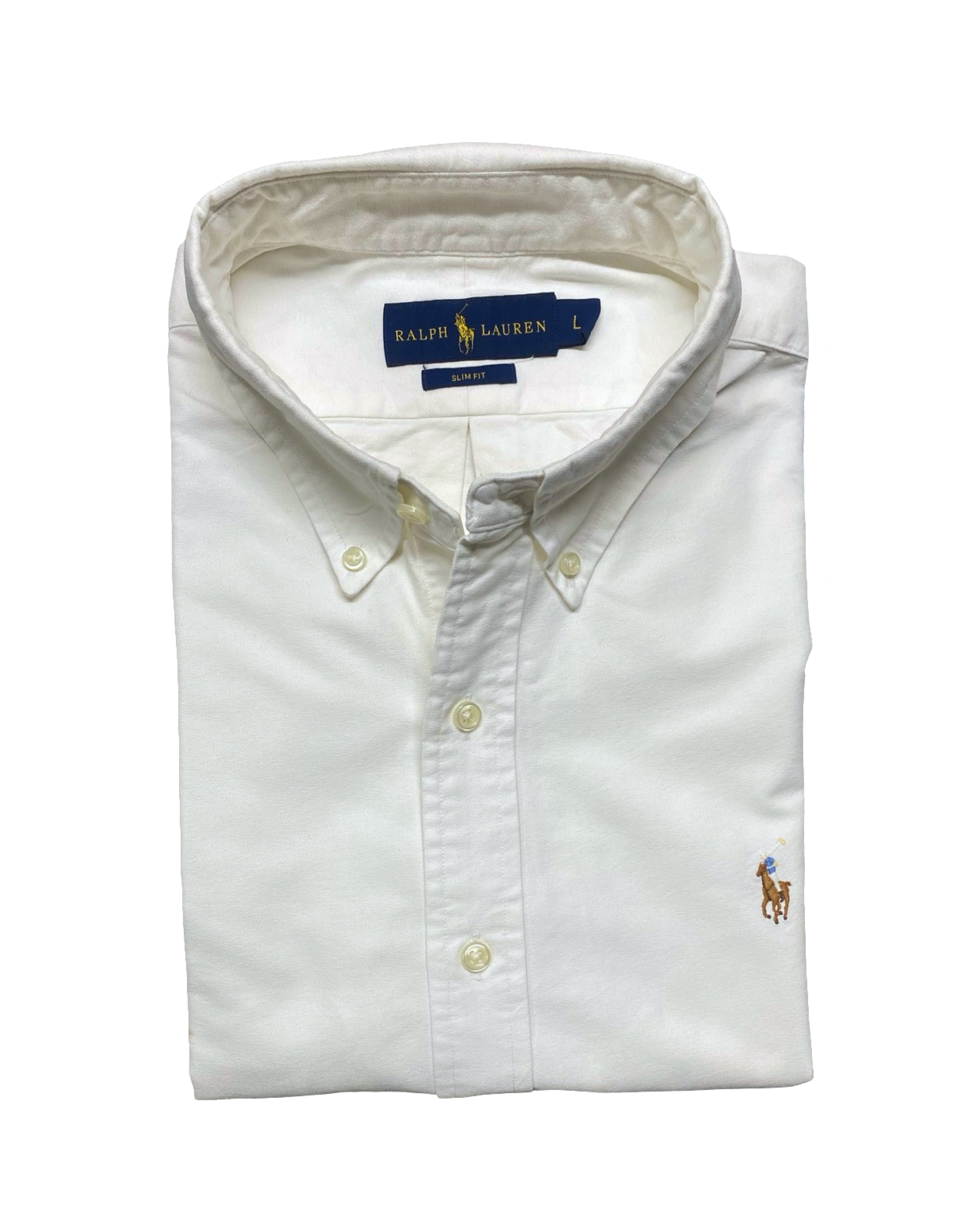 Polo Ralph Lauren White Button-Up Shirt | Chest 23” | Large