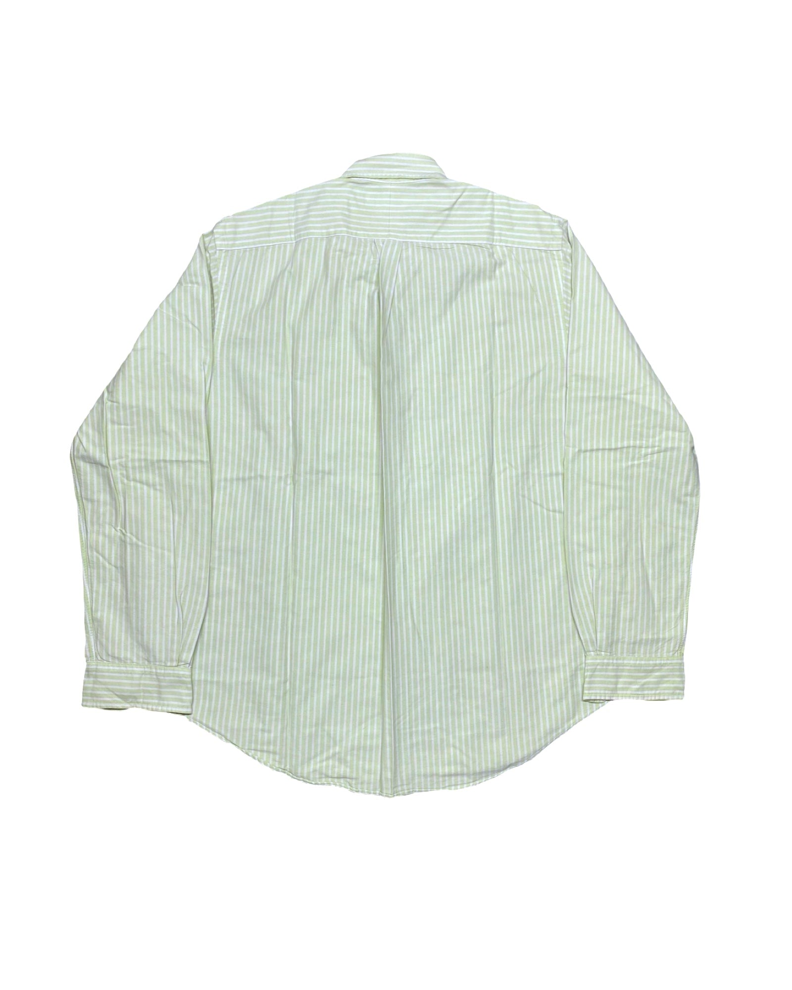 Ralph Lauren Green Striped Button-Down Shirt | Large | Chest 24”