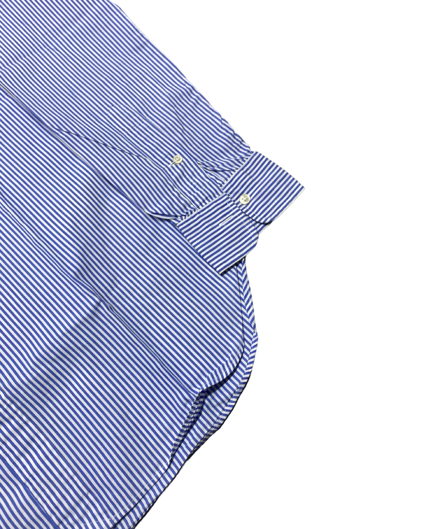 Ralph Lauren Blue & White Striped Dress Shirt | Medium | Chest 20.5”