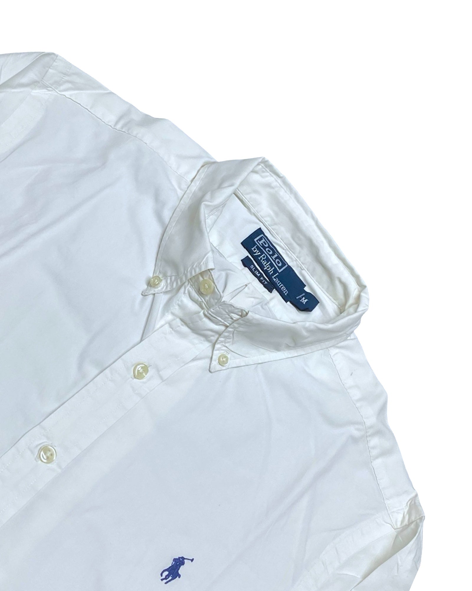 Ralph Lauren White Button-Down Shirt | Medium | Chest 20.5”