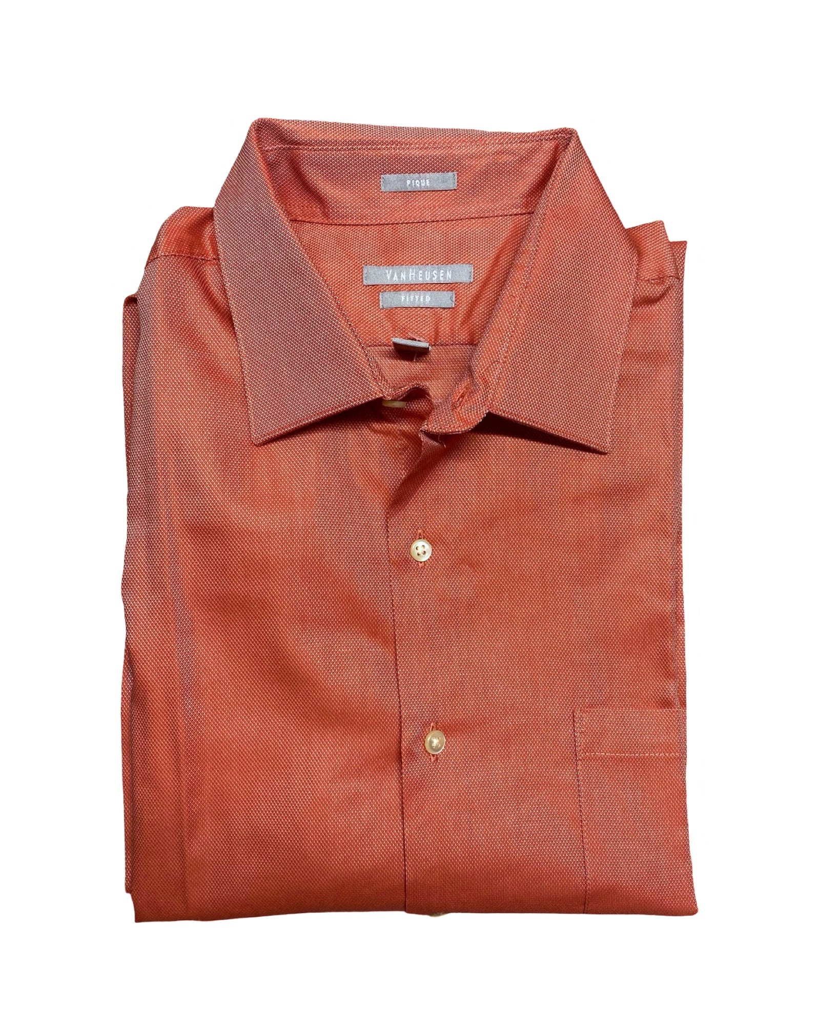 Van Heusen Burnt Orange Dress Shirt | XL | Chest 25”