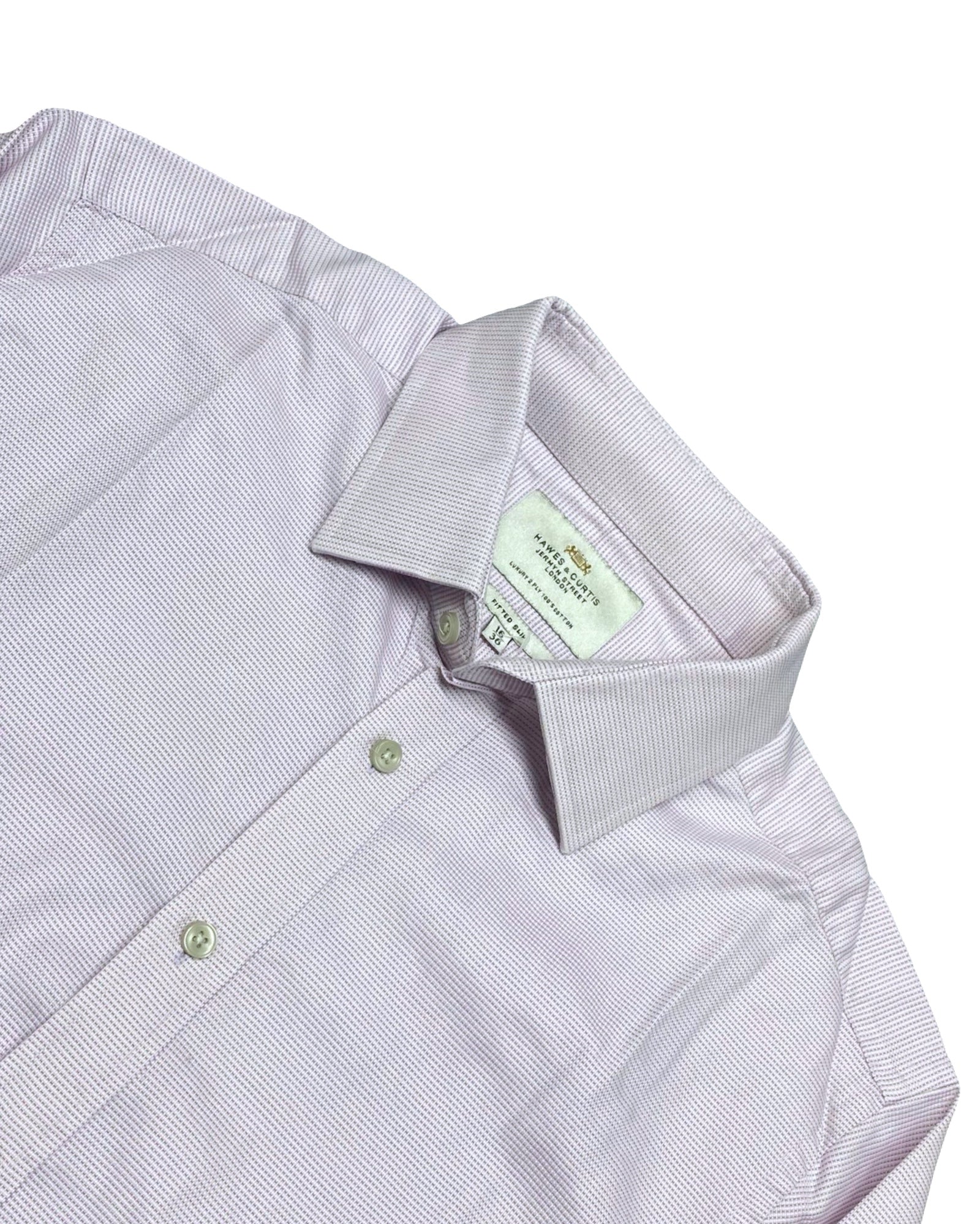 Hawes & Curtis Light Pink Formal Shirt | Medium | Chest 22.5”