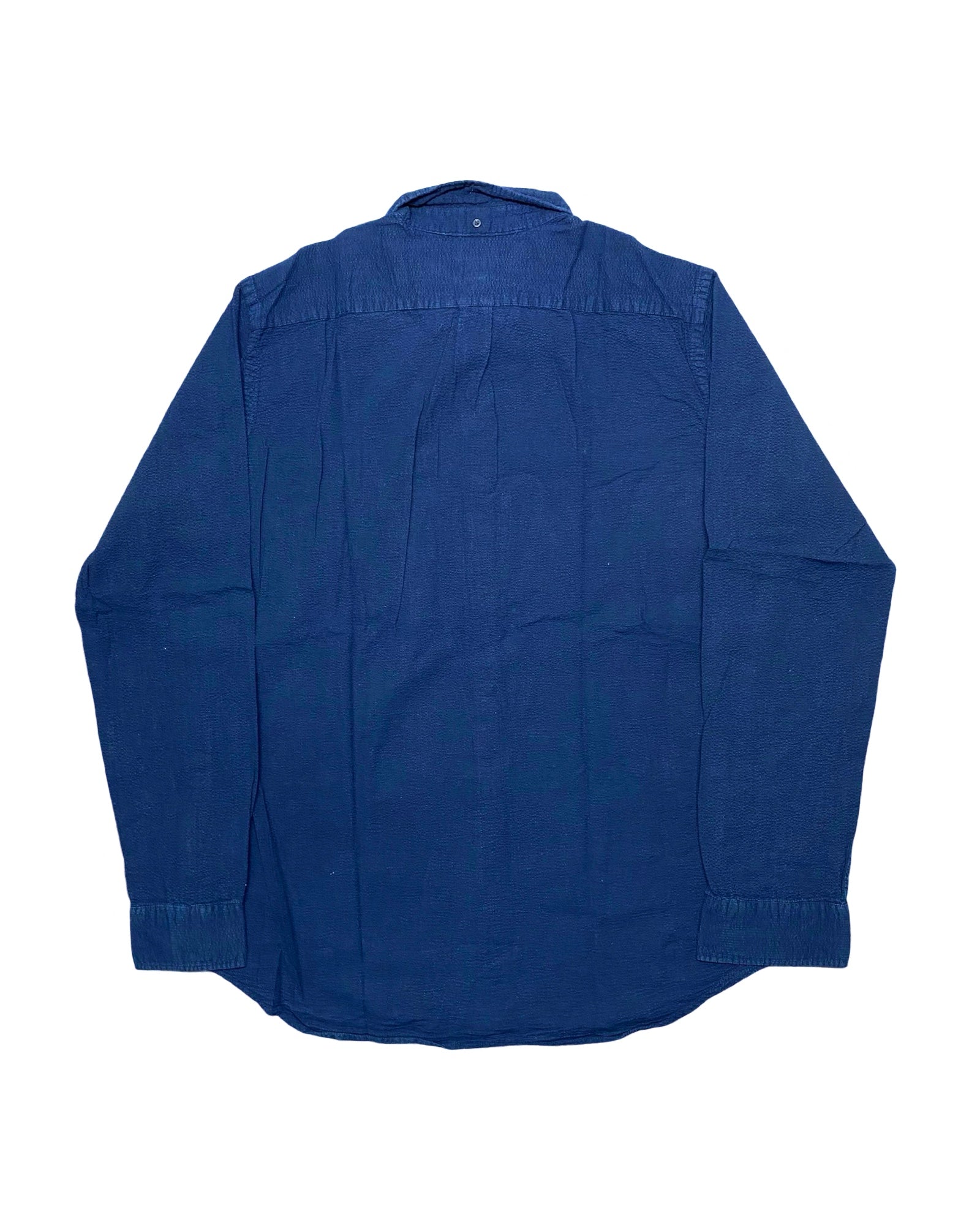 Old Navy Navy Blue Textured Shirt | Large | Chest 25”