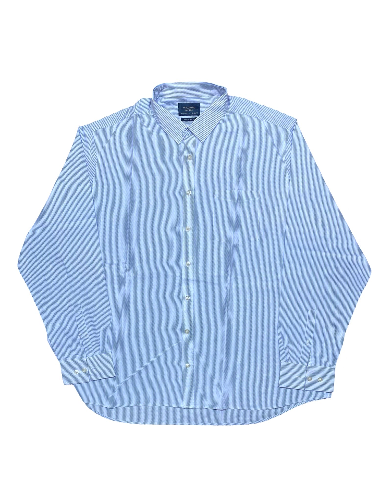 F&F Blue Striped Dress Shirt | XXL | Chest 29.5”