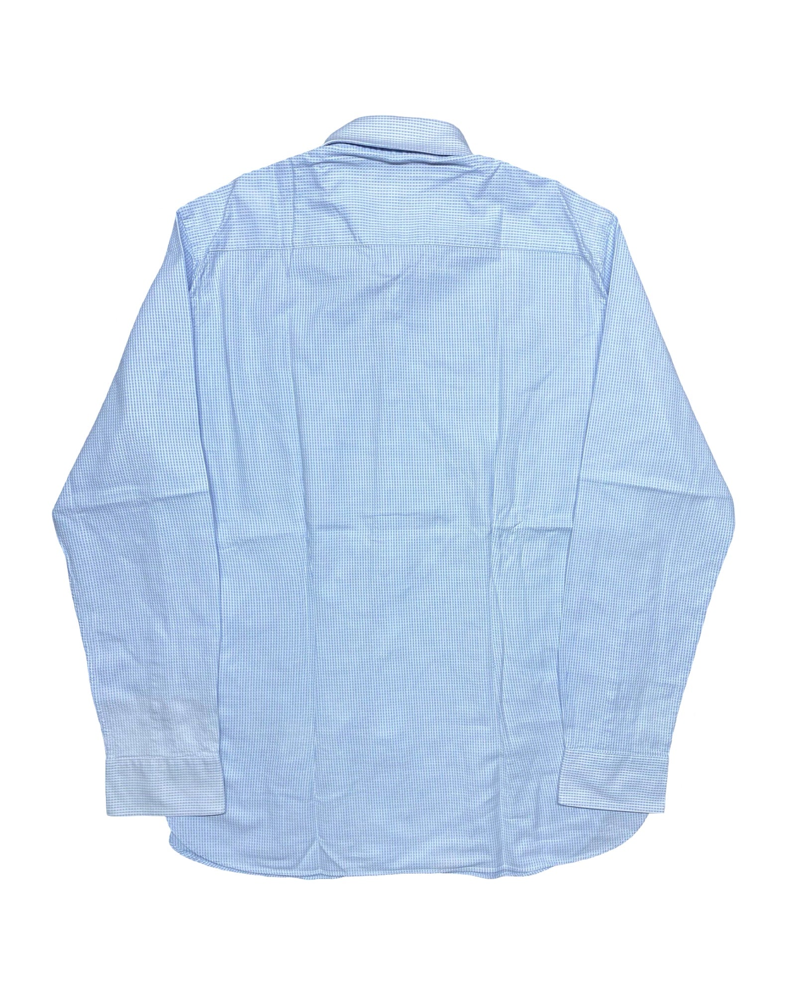 Ted Baker Blue Micro Check Shirt | Medium | Chest 21.5”