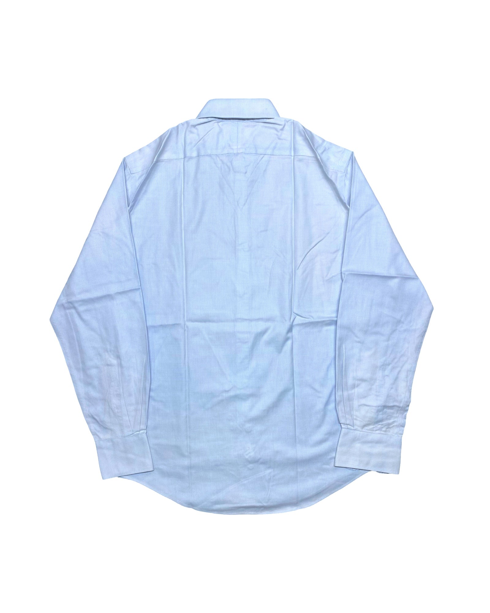 T.M. Lewin Light Blue Check Shirt | Large | Chest 23”