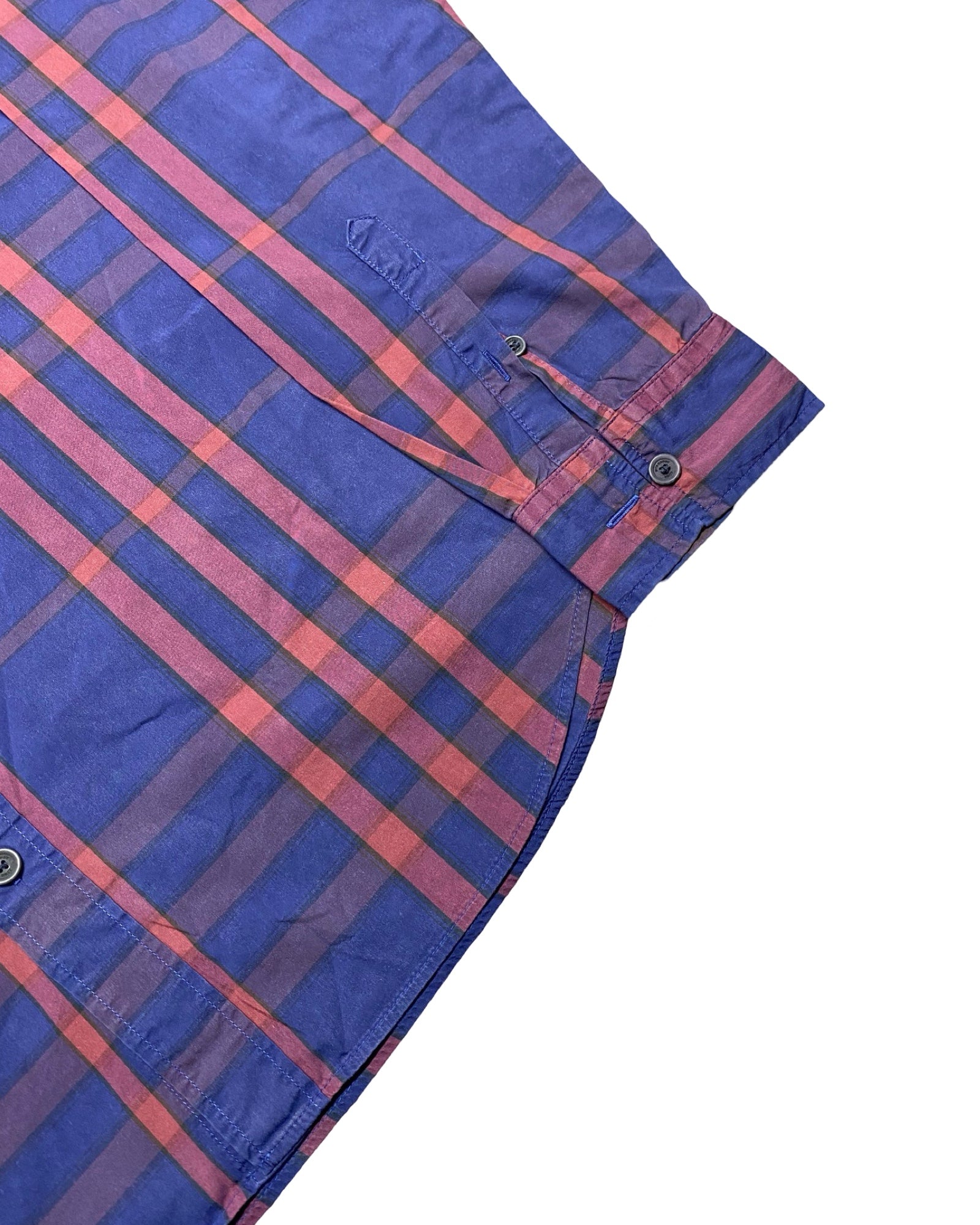 Burberry Brit Blue & Red Plaid Shirt | Large | Chest 24.5”