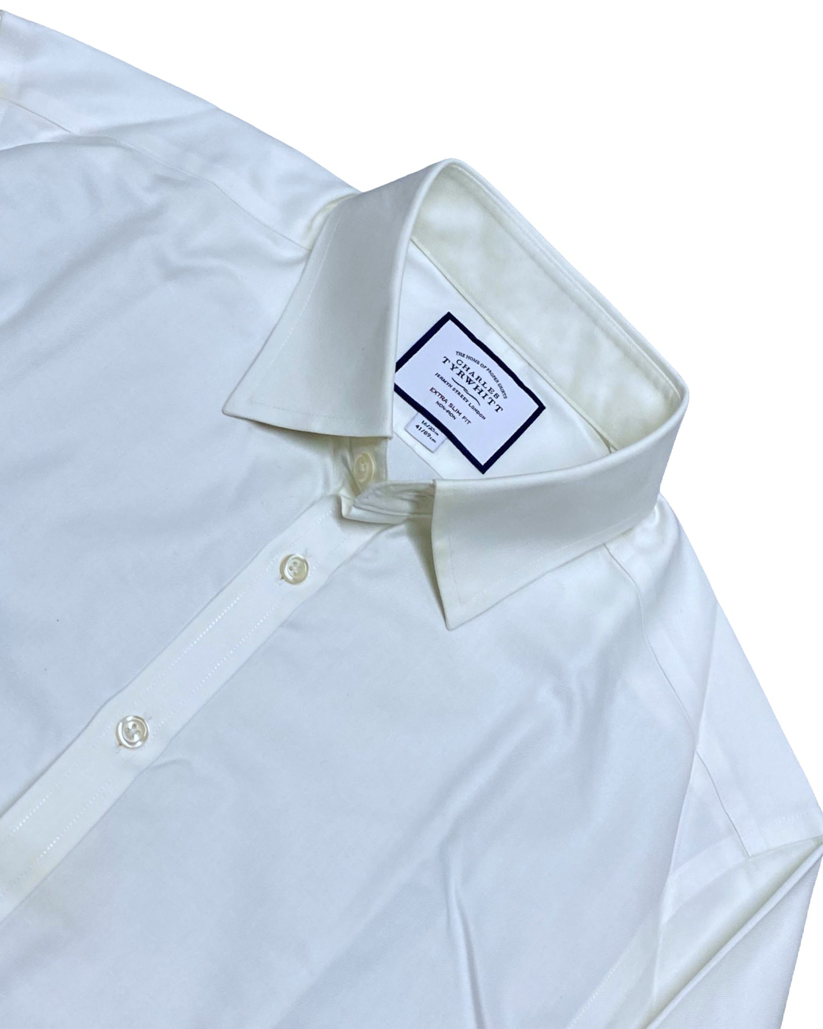 Charles Tyrwhitt White Shirt | Medium | Chest 21.5”