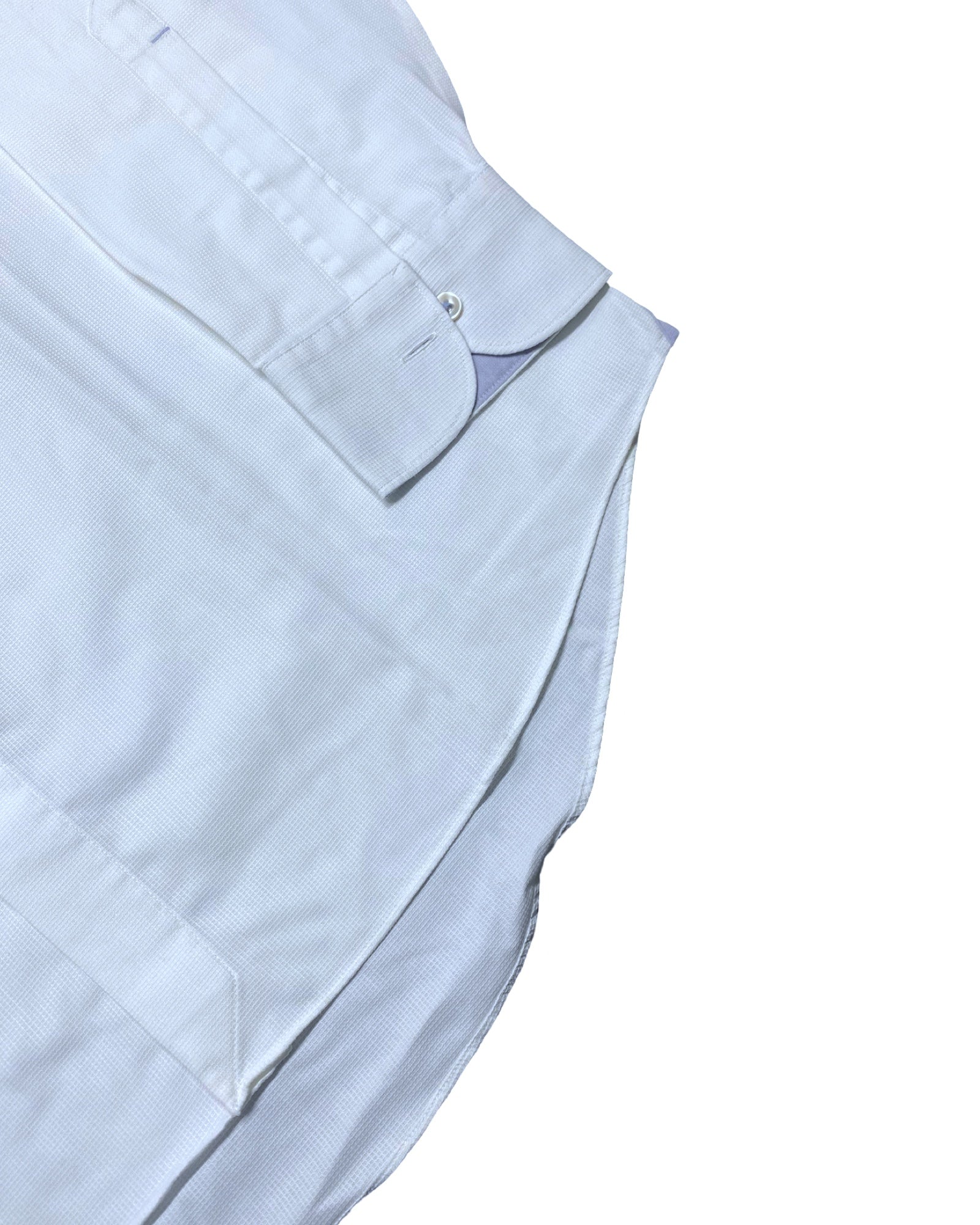 Charles Tyrwhitt White Cotton Shirt with Contrast Inner Collar | Large | Chest 23.5”