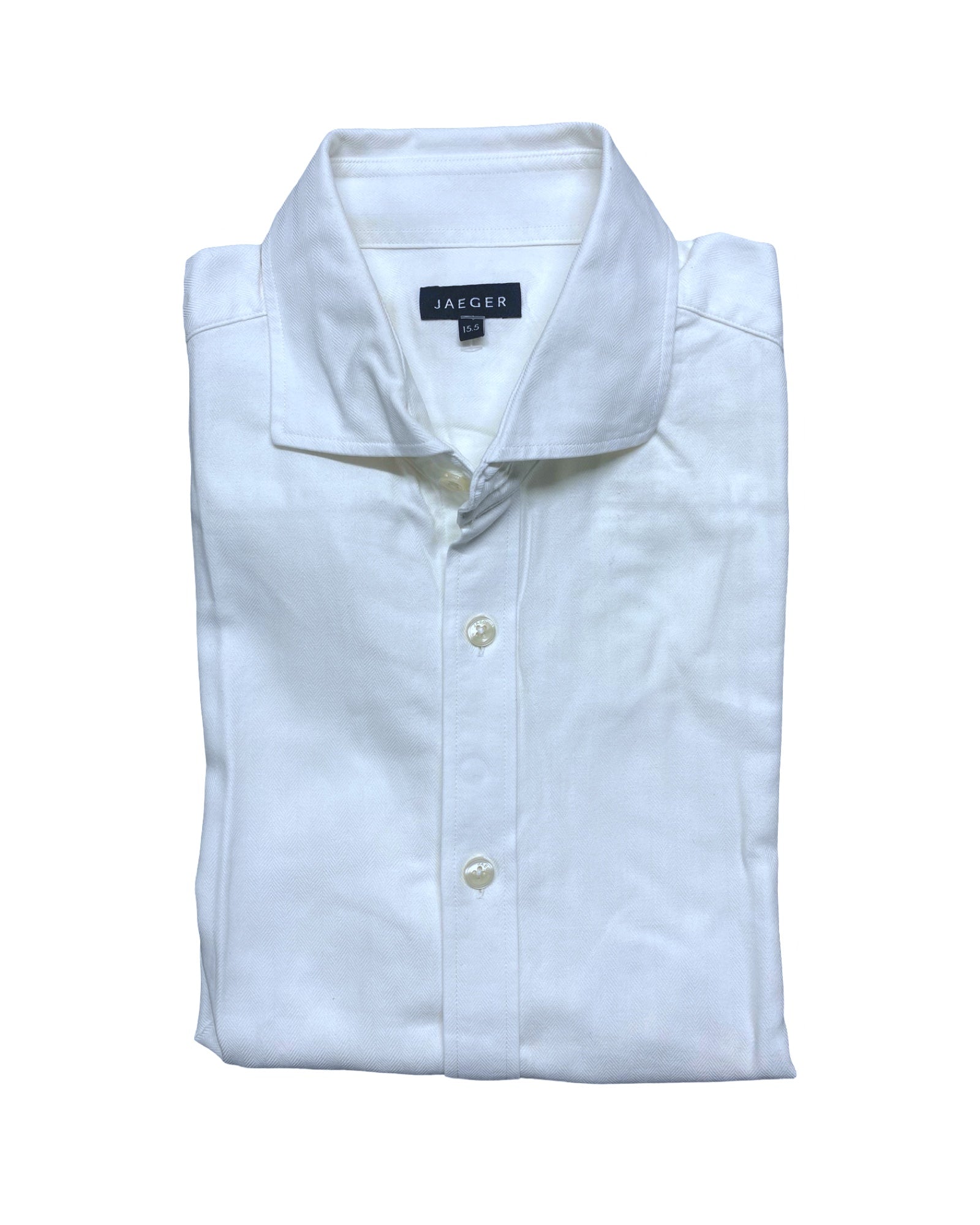Jaeger Crisp Cotton White Shirt | Medium | Chest 22”