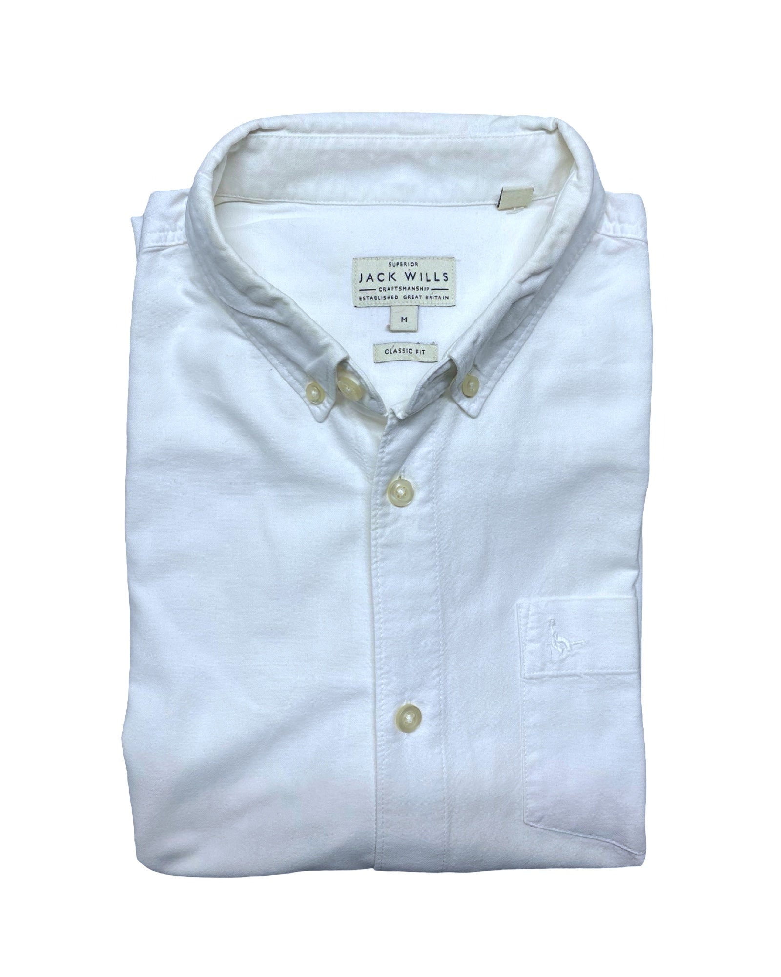 Jack Wills White Cotton Shirt | Medium | Chest 21”