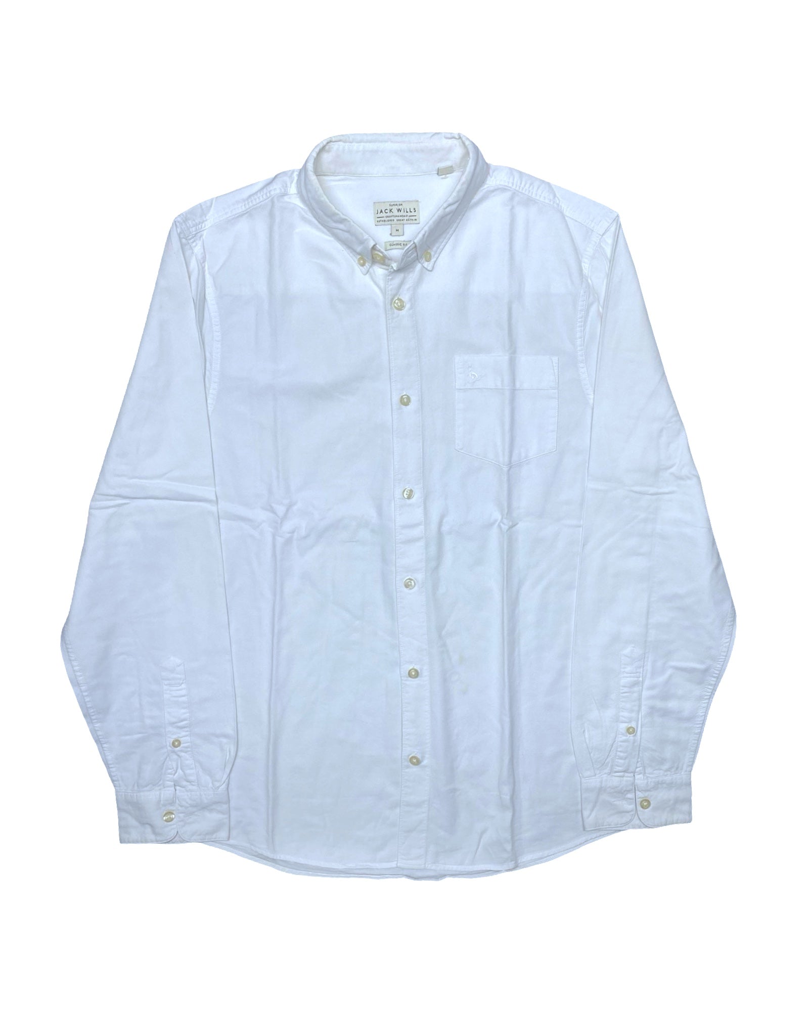 Jack Wills White Cotton Shirt | Medium | Chest 21”