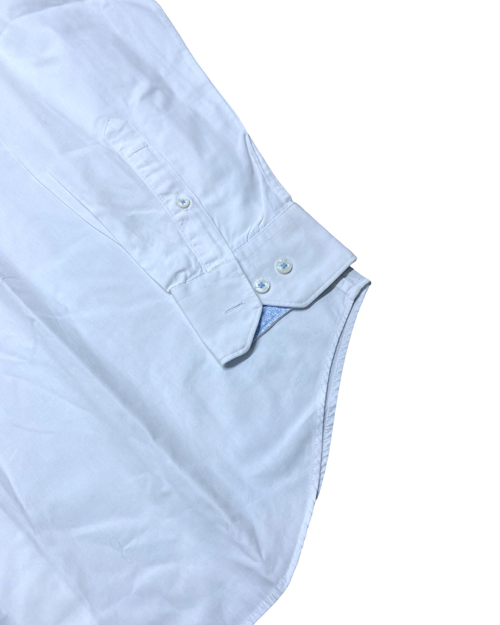 T.M.Lewin White Cotton Dress Shirt | Large | Chest 24”