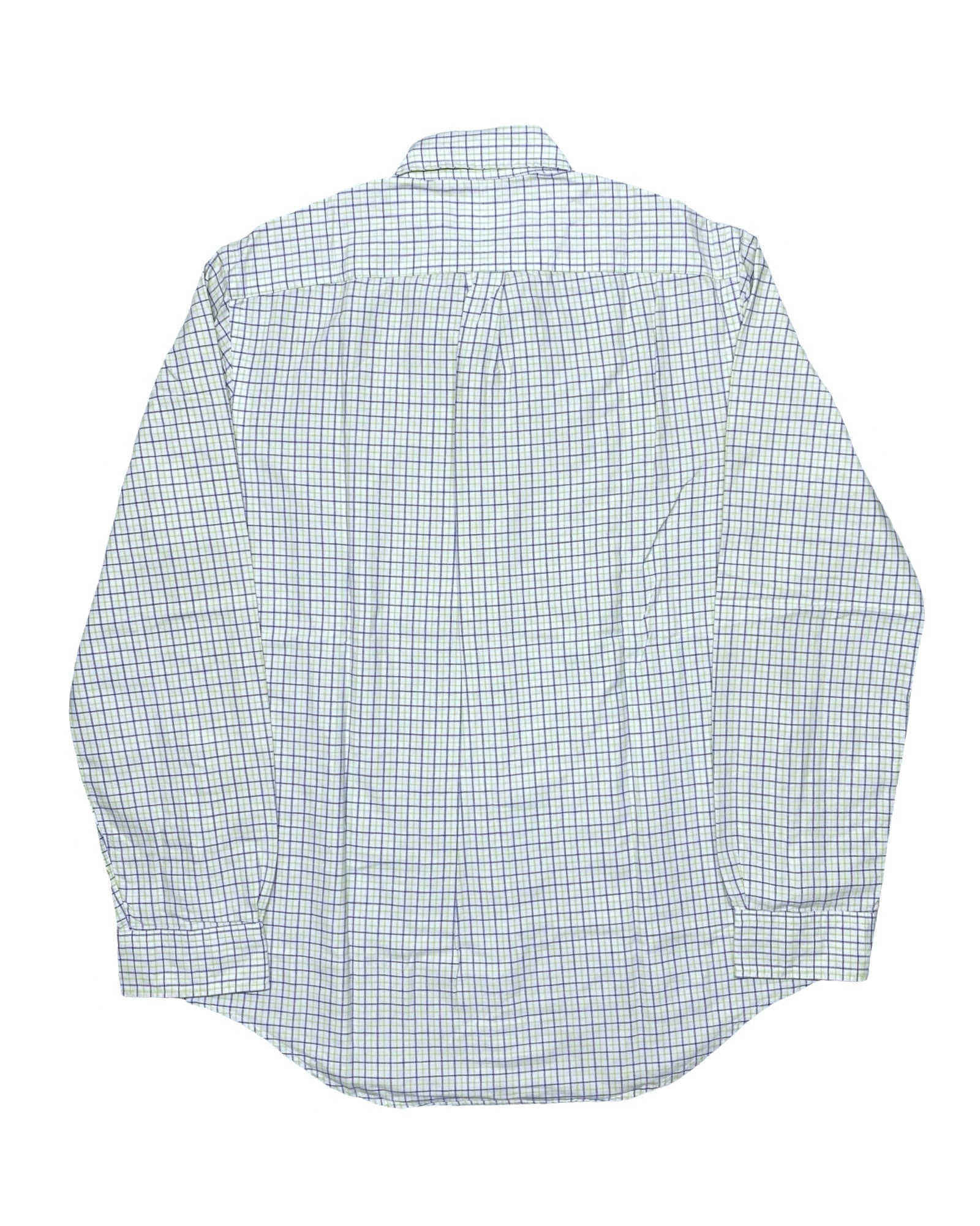Ralph Lauren Light Green Plaid Button-Down Shirt | Medium | Chest 21”