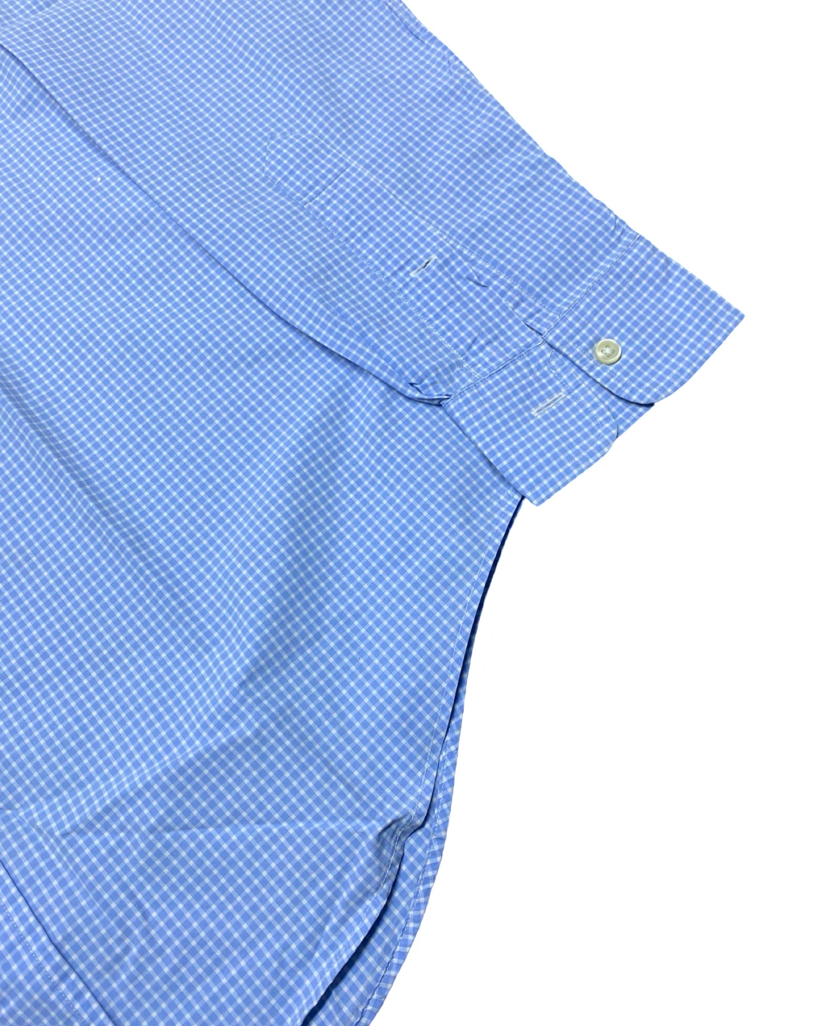Ralph Lauren Blue Gingham Check Button-Down Shirt | Medium | Chest 21”