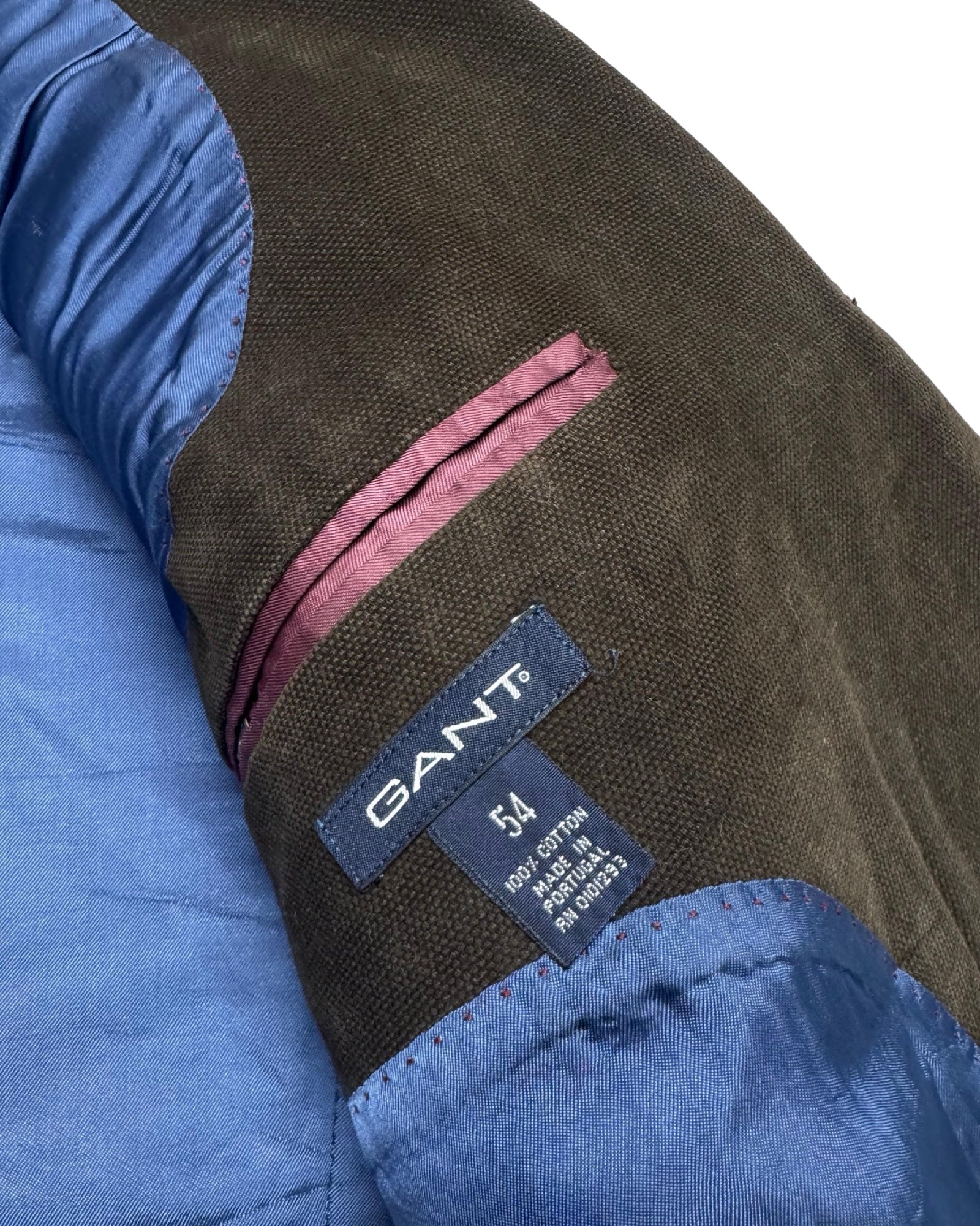 GANT Brown Cotton Textured Blazer | Size 54 (Large)