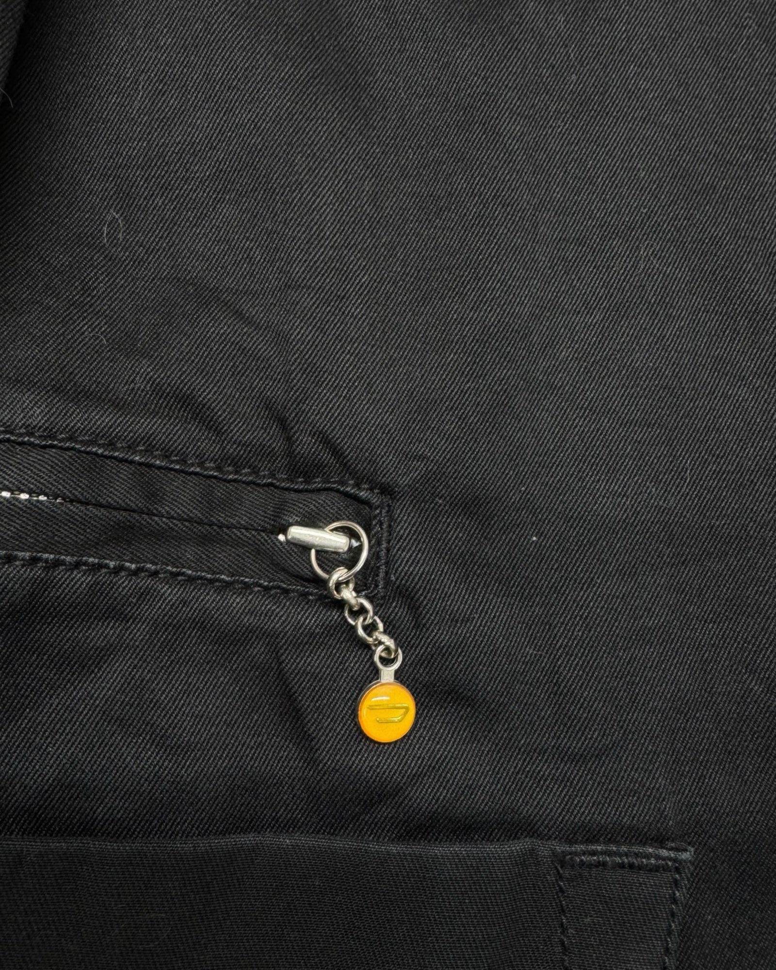 Diesel Black Cotton Unstructured Blazer | Size Medium