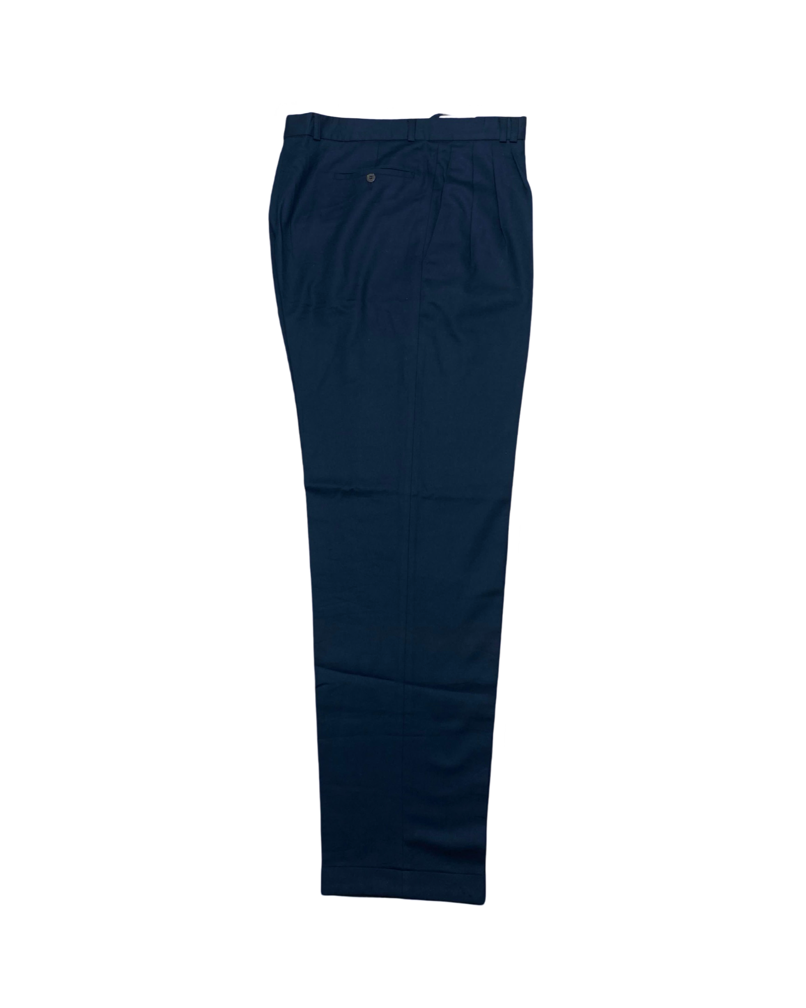 Mauricius Navy Blue Pleated Pants | Waist 38” | Length 47”