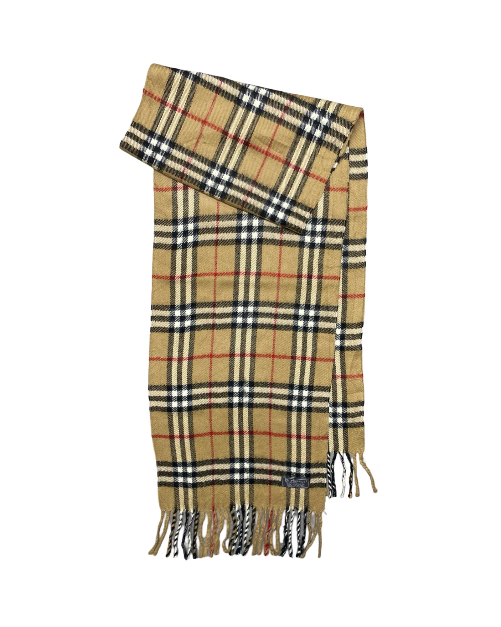Burberry Vintage Check Wool Scarf | Beige Check | 100% Lambswool (0149)