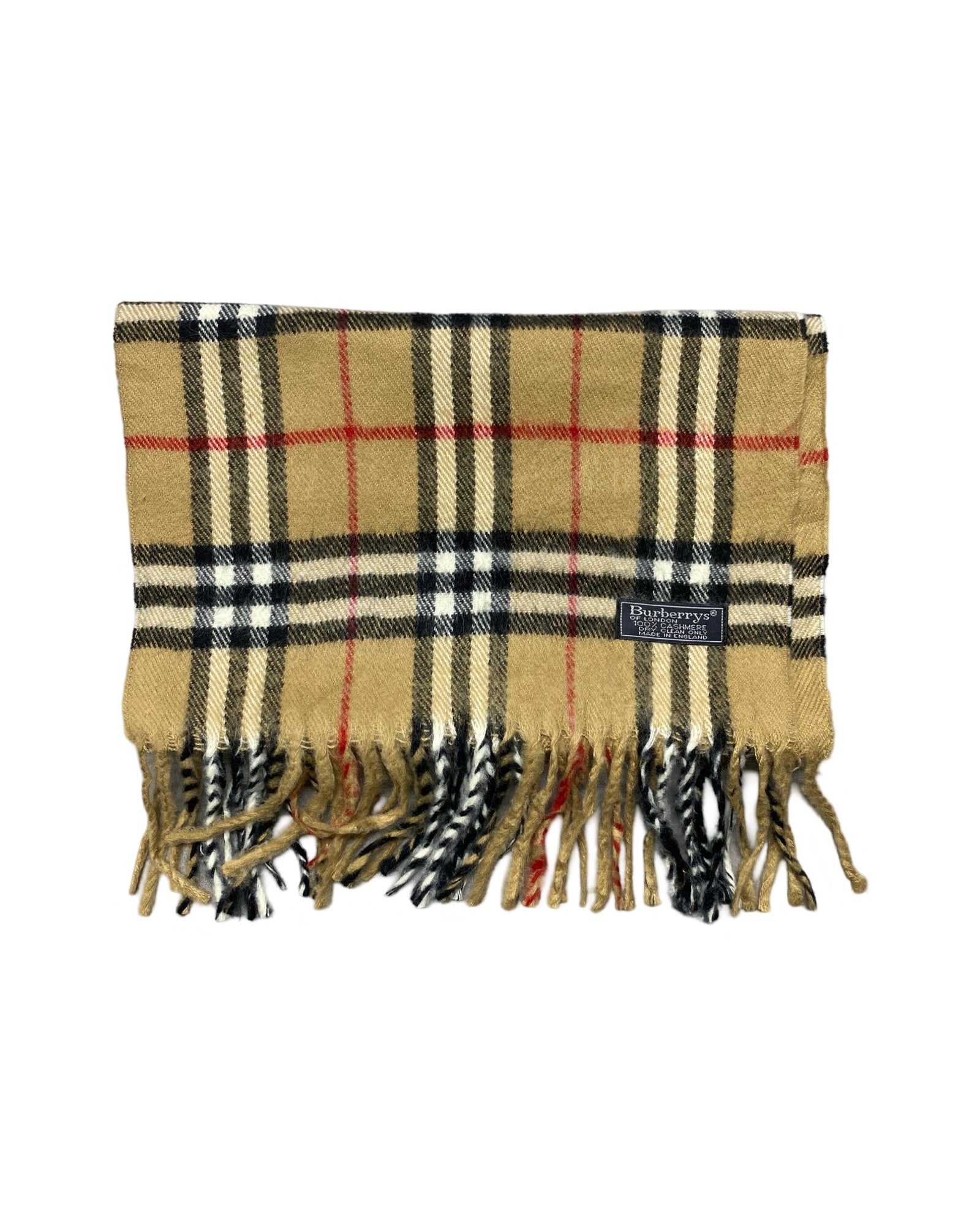 Burberry Vintage Check Wool Scarf | Beige Check | 100% Lambswool (0149)