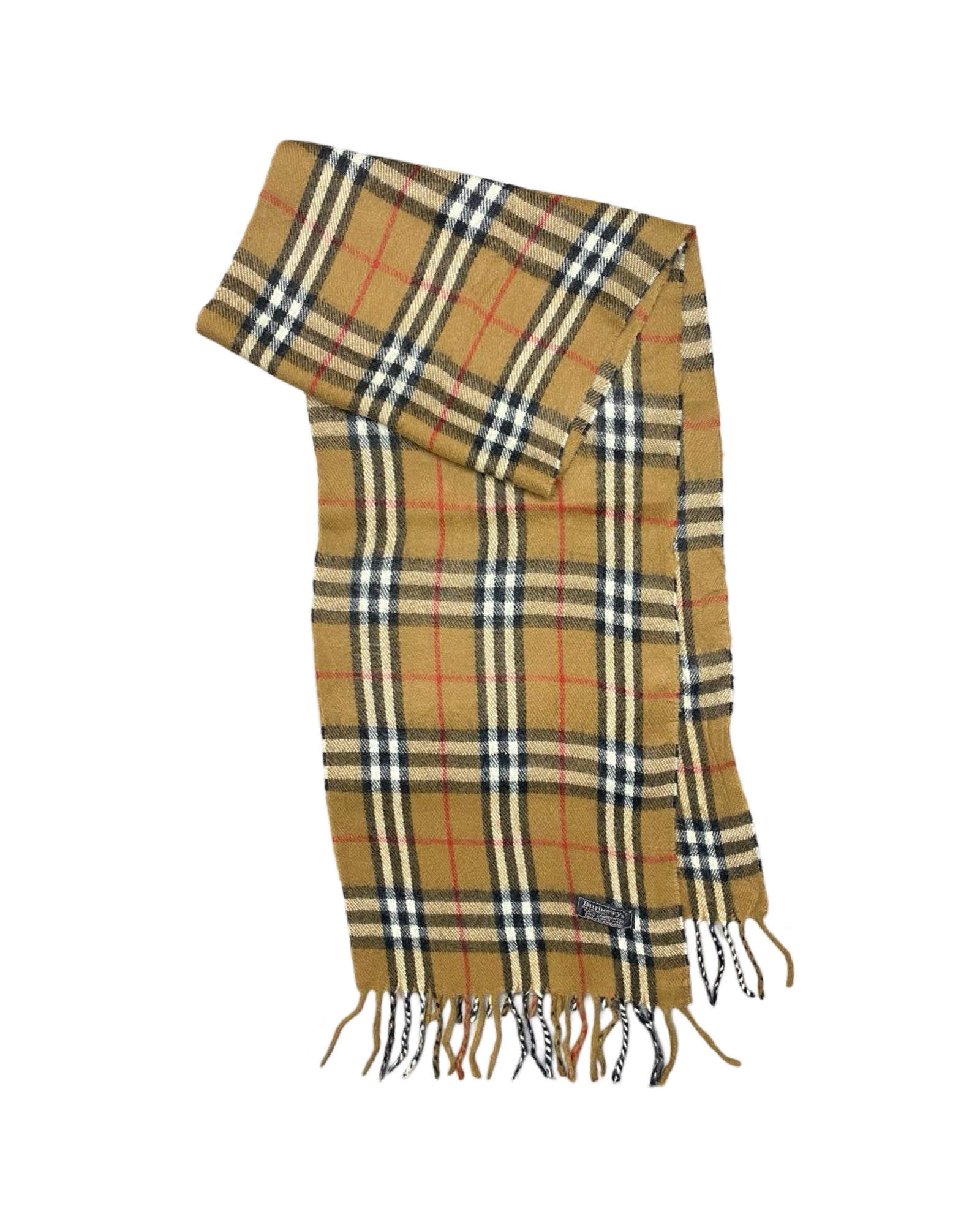 Burberry Nova Check Wool Scarf | Camel Nova Check | 100% Lambswool (0160)