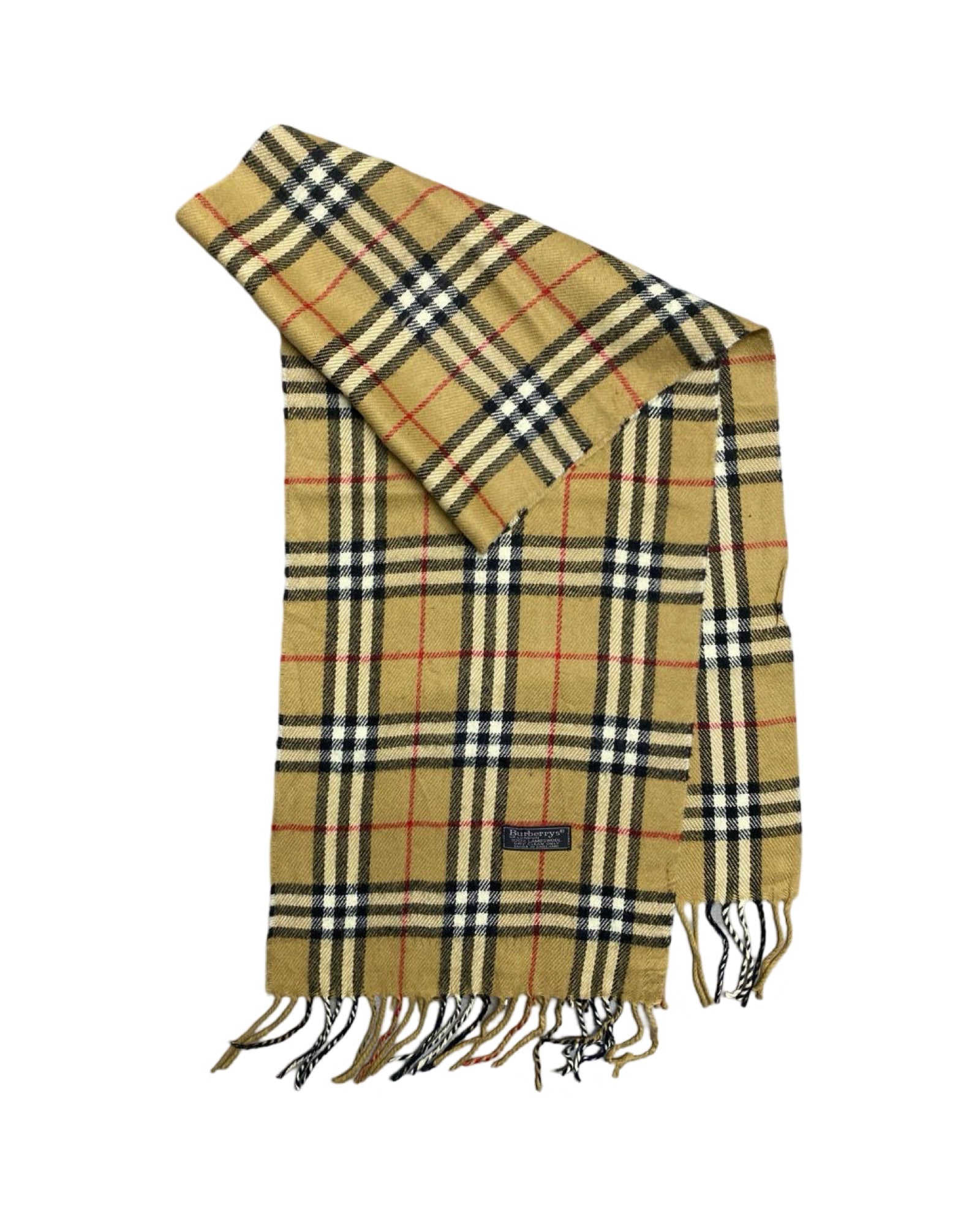 Burberry Vintage Nova Check Wool Scarf | Camel Nova Check | 100% Lambswool (0173)