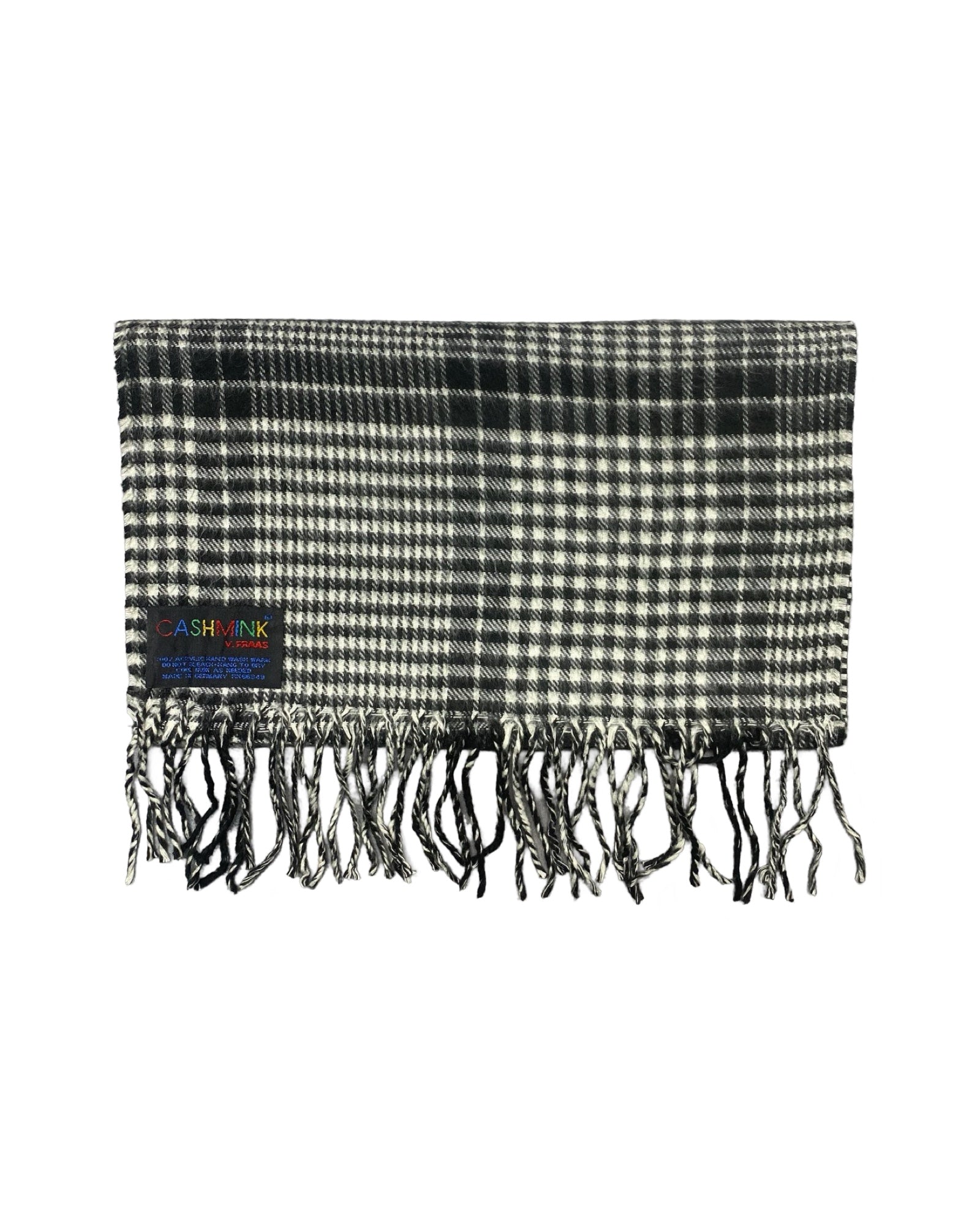 Cashmink Black & White Checkered Scarf | 00195