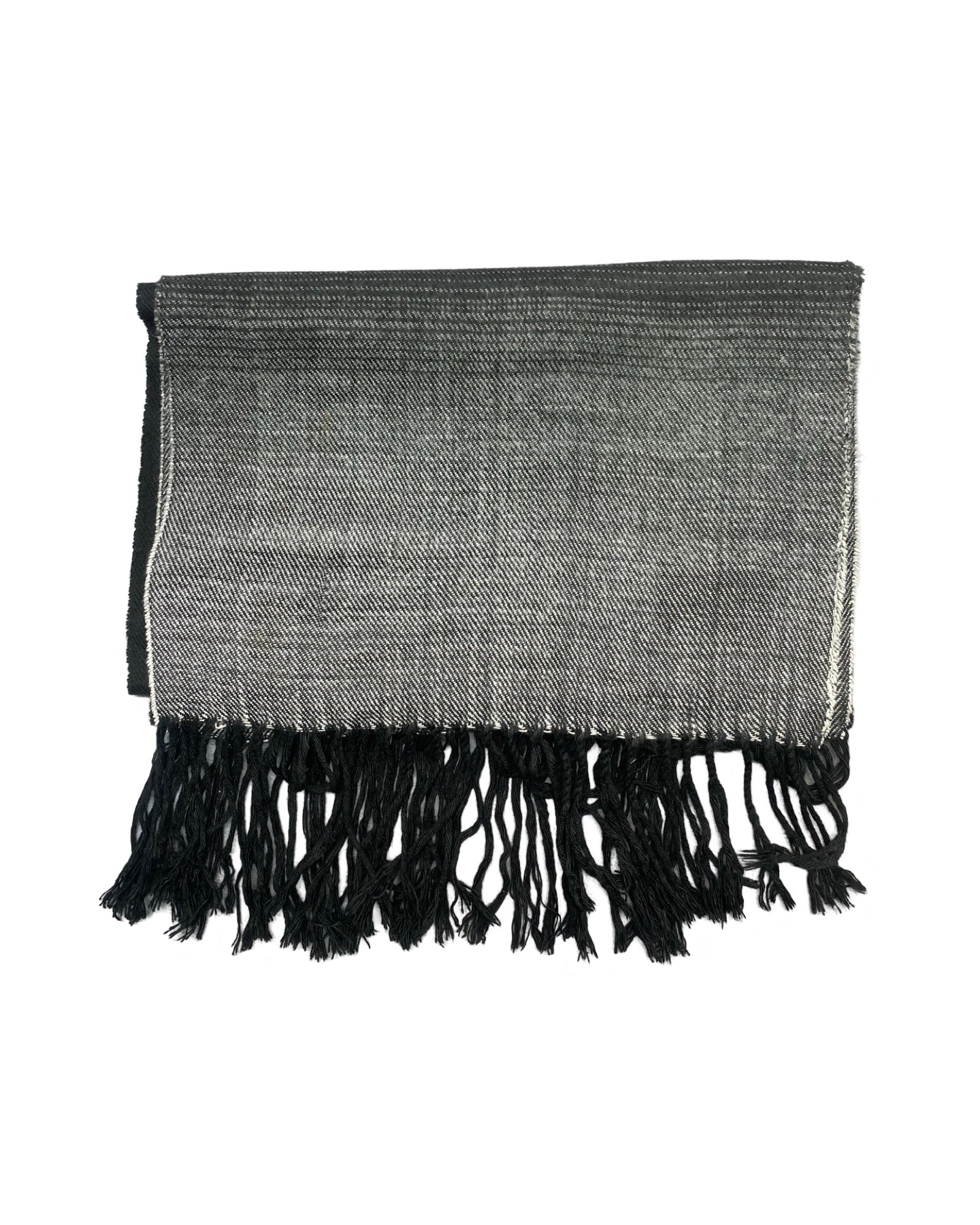 Quiet Luxury Black & Grey Gradient Scarf | 00199