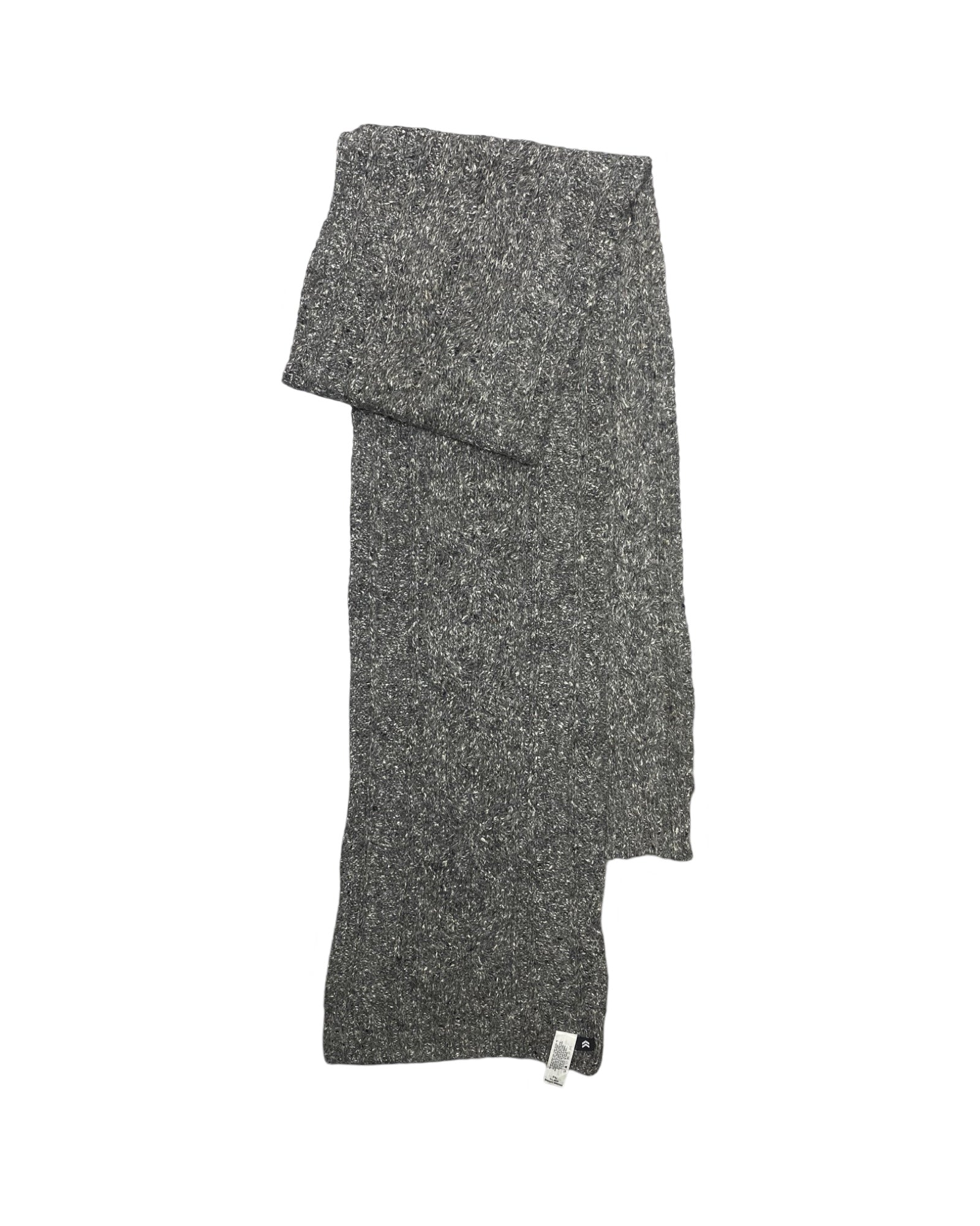 Quiet Luxury Grey Cable Knit Wool Scarf – 00202