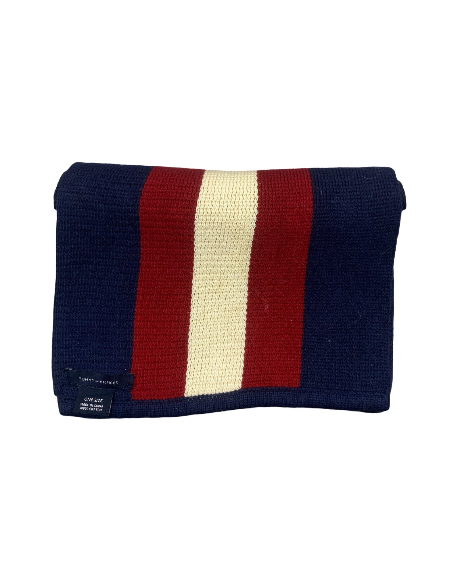 Tommy Hilfiger Scarf | Striped Cotton Knit | 00207