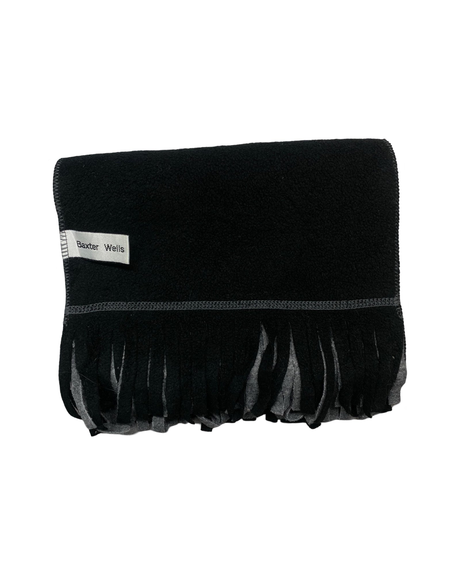 Baxter Wells Black & Grey Reversible Scarf | 00191
