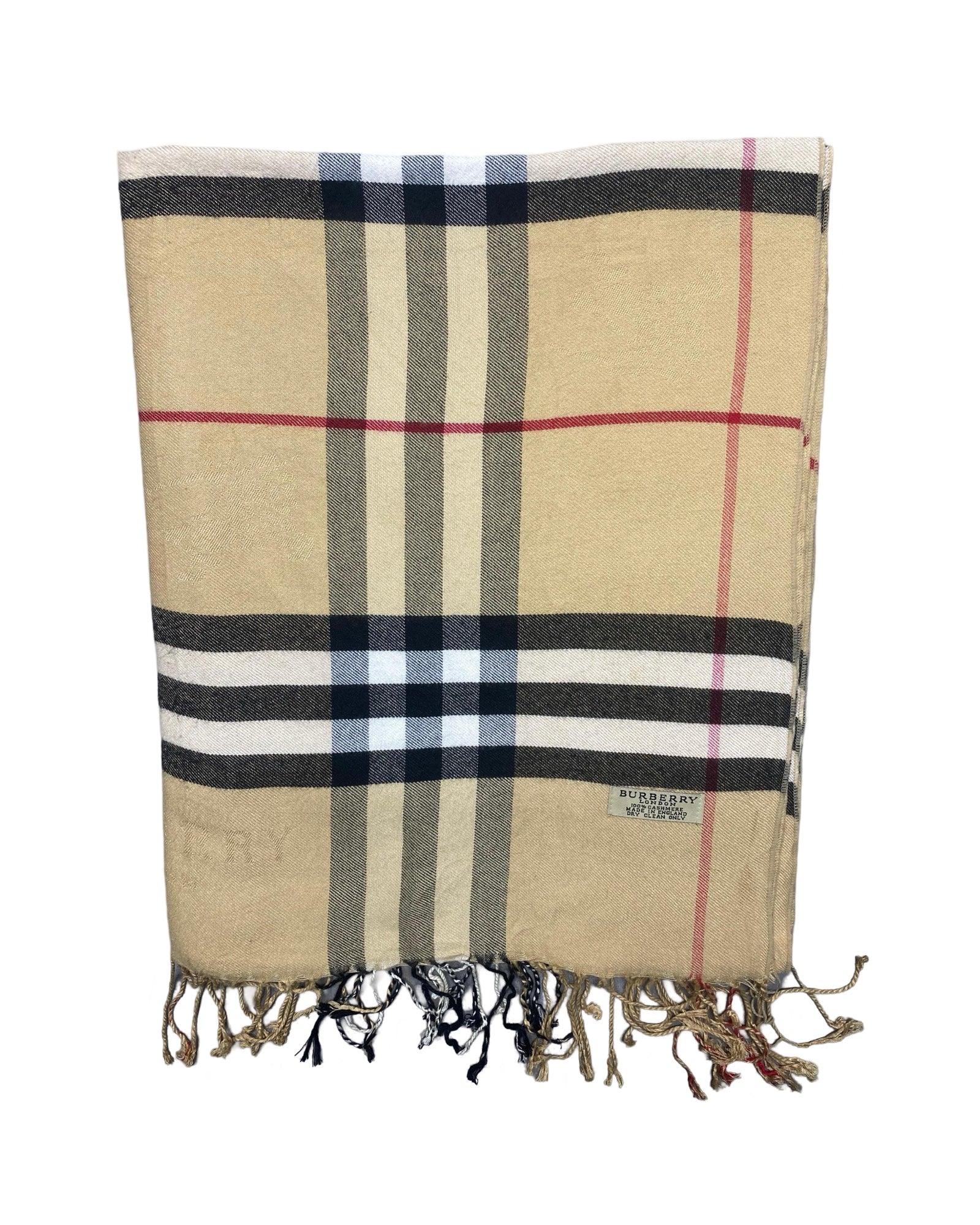 Burberrys Beige Nova Check Cashmere-Blend Shawl | 0012
