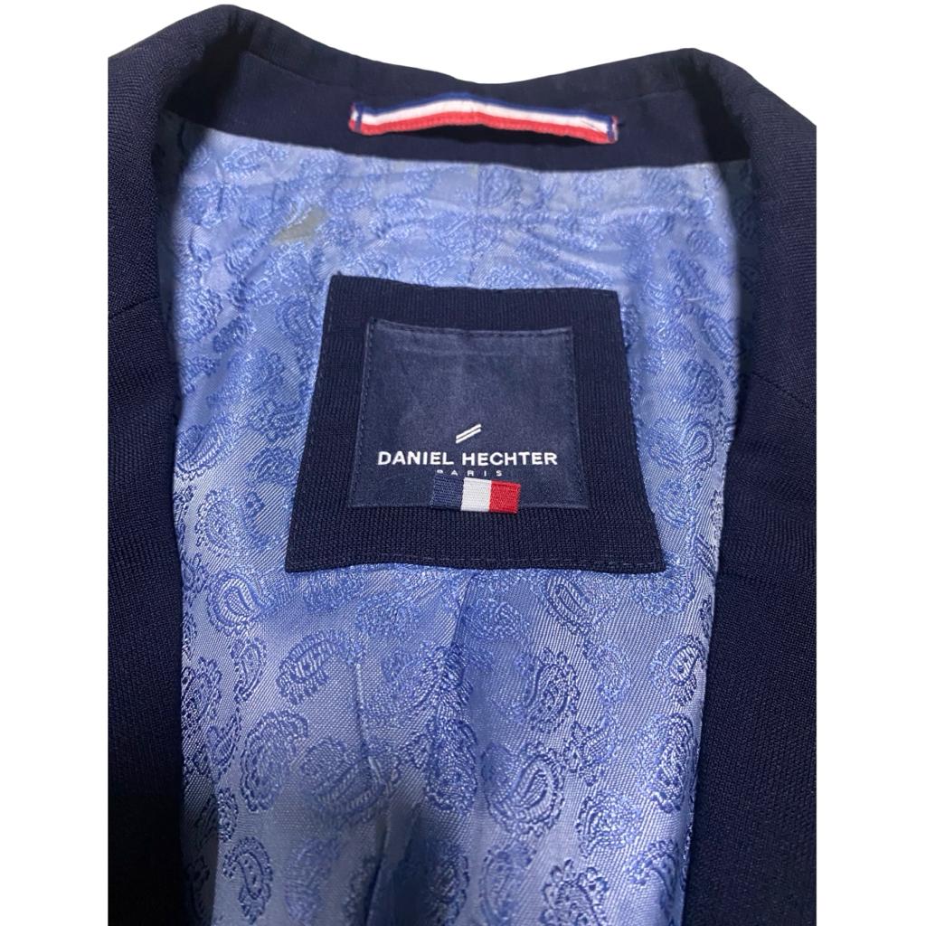 DANIEL HECHTER  Navy Blue  (chest 24" length 31.5" sleeve 26")