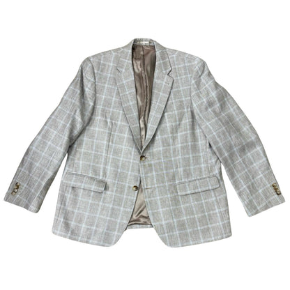 Paul Smith Beige/Sky Blue Check  Chest 23" Length 29.5" Sleeves 25"