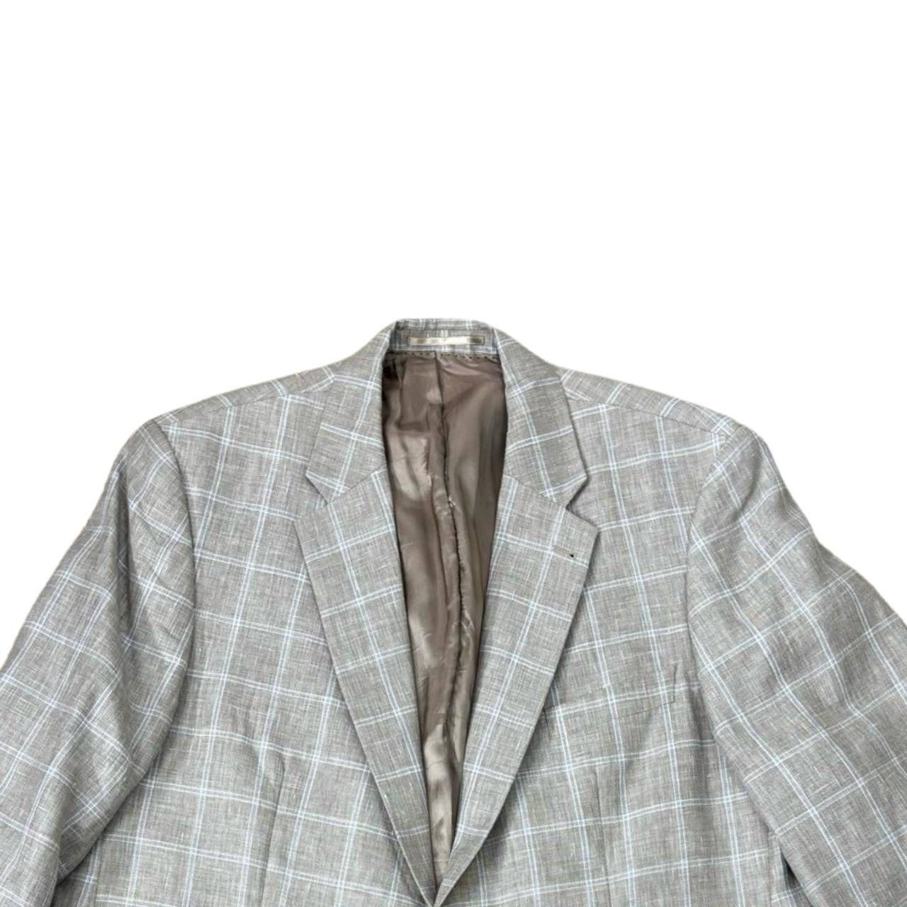 Paul Smith Beige/Sky Blue Check  Chest 23" Length 29.5" Sleeves 25"