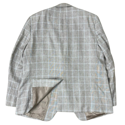 Paul Smith Beige/Sky Blue Check  Chest 23" Length 29.5" Sleeves 25"