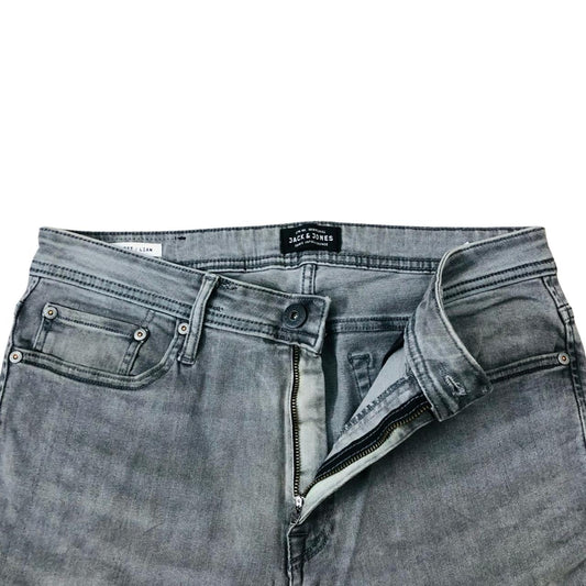 Jack & Jones Grey Burst Fade Denim Slim Fit  Waist 31-32” Length 41"