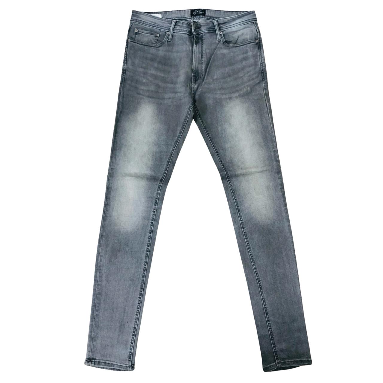 Jack & Jones Grey Burst Fade Denim Slim Fit  Waist 31-32” Length 41"