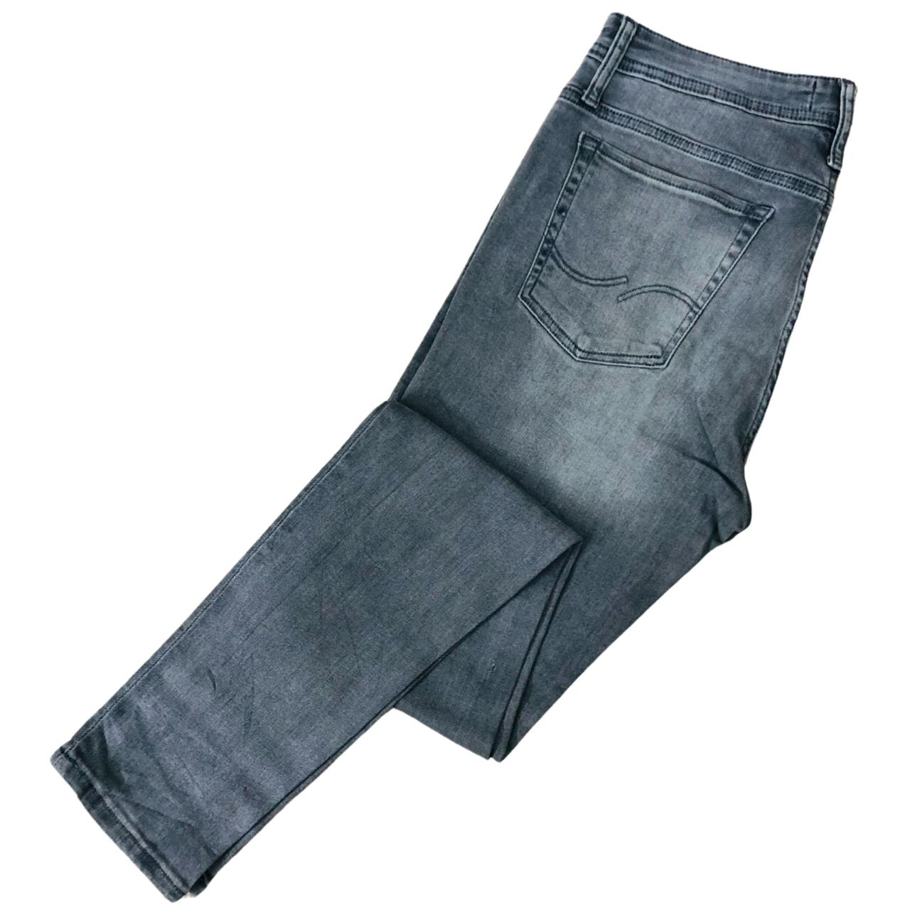 Jack & Jones Grey Burst Fade Denim Slim Fit  Waist 31-32” Length 41"