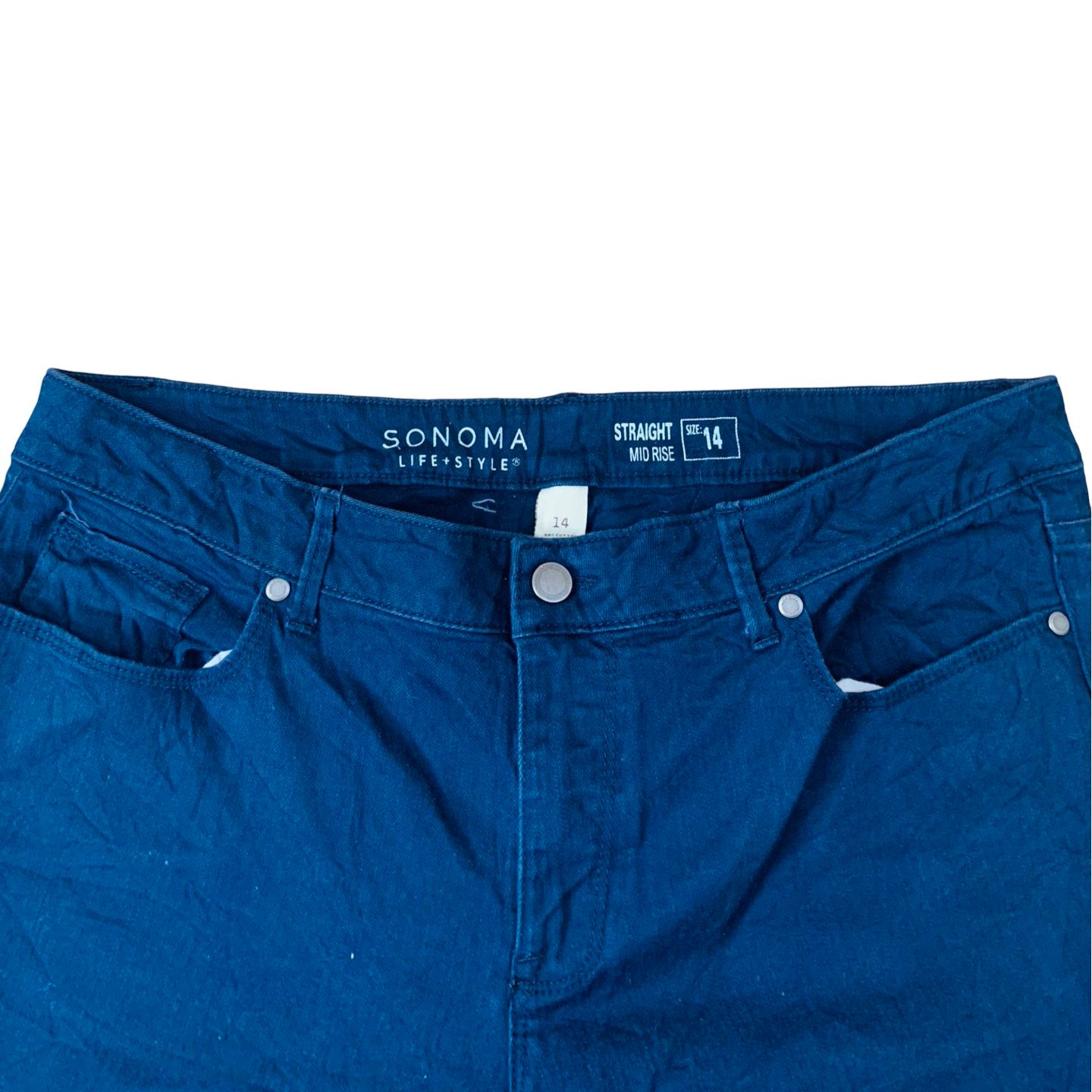 Sonoma Navy blue  Waist 34-35” Length 40.5”